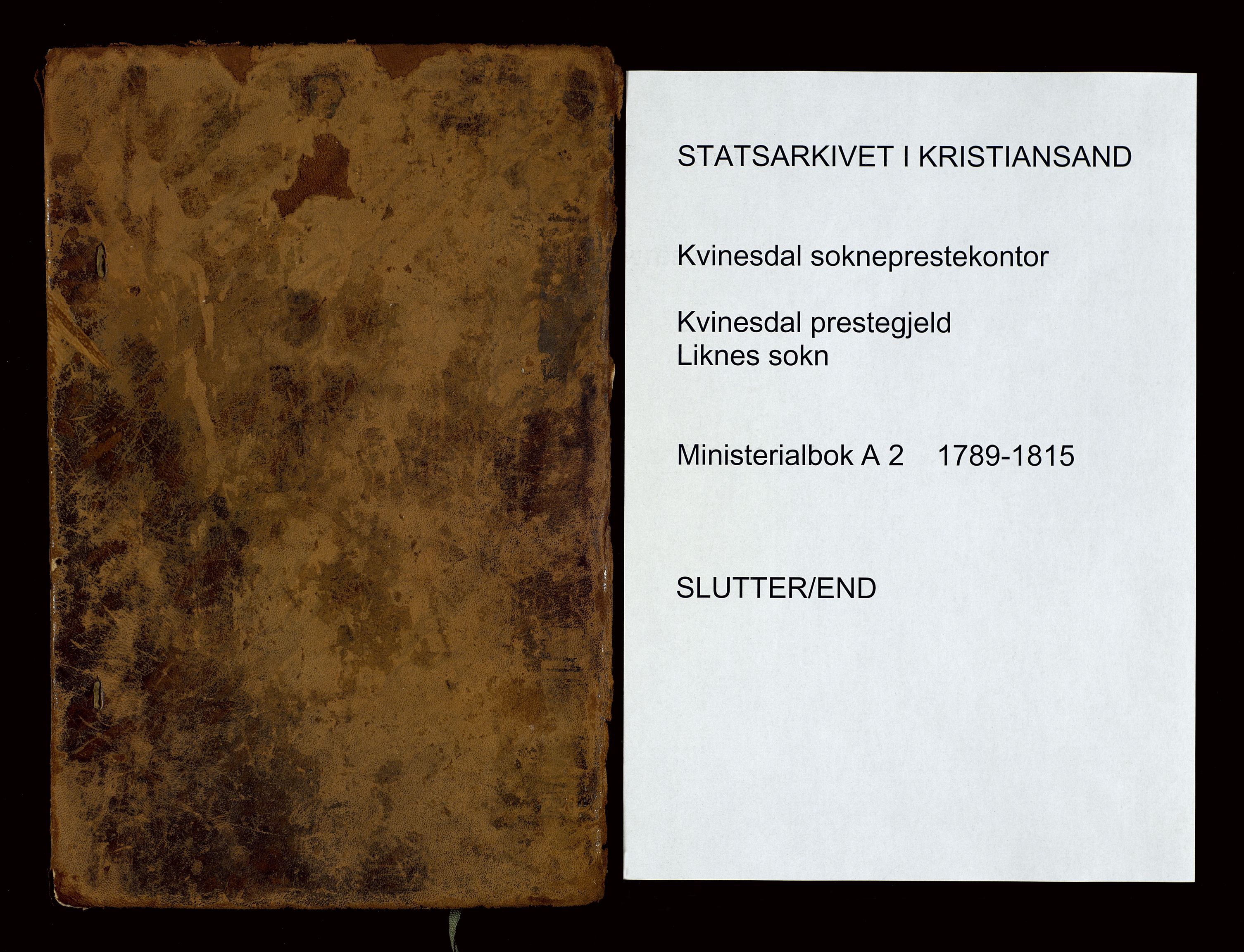 Kvinesdal sokneprestkontor, AV/SAK-1111-0026/F/Fa/Fab/L0002: Parish register (official) no. A 2, 1789-1815