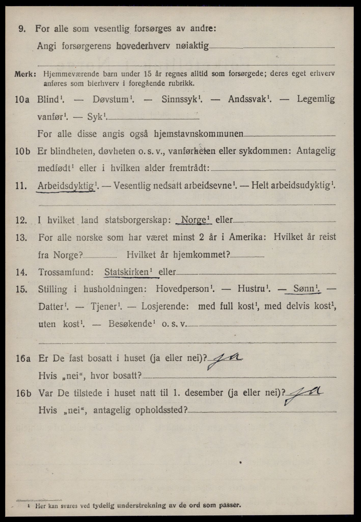 SAT, 1920 census for Nesset, 1920, p. 939