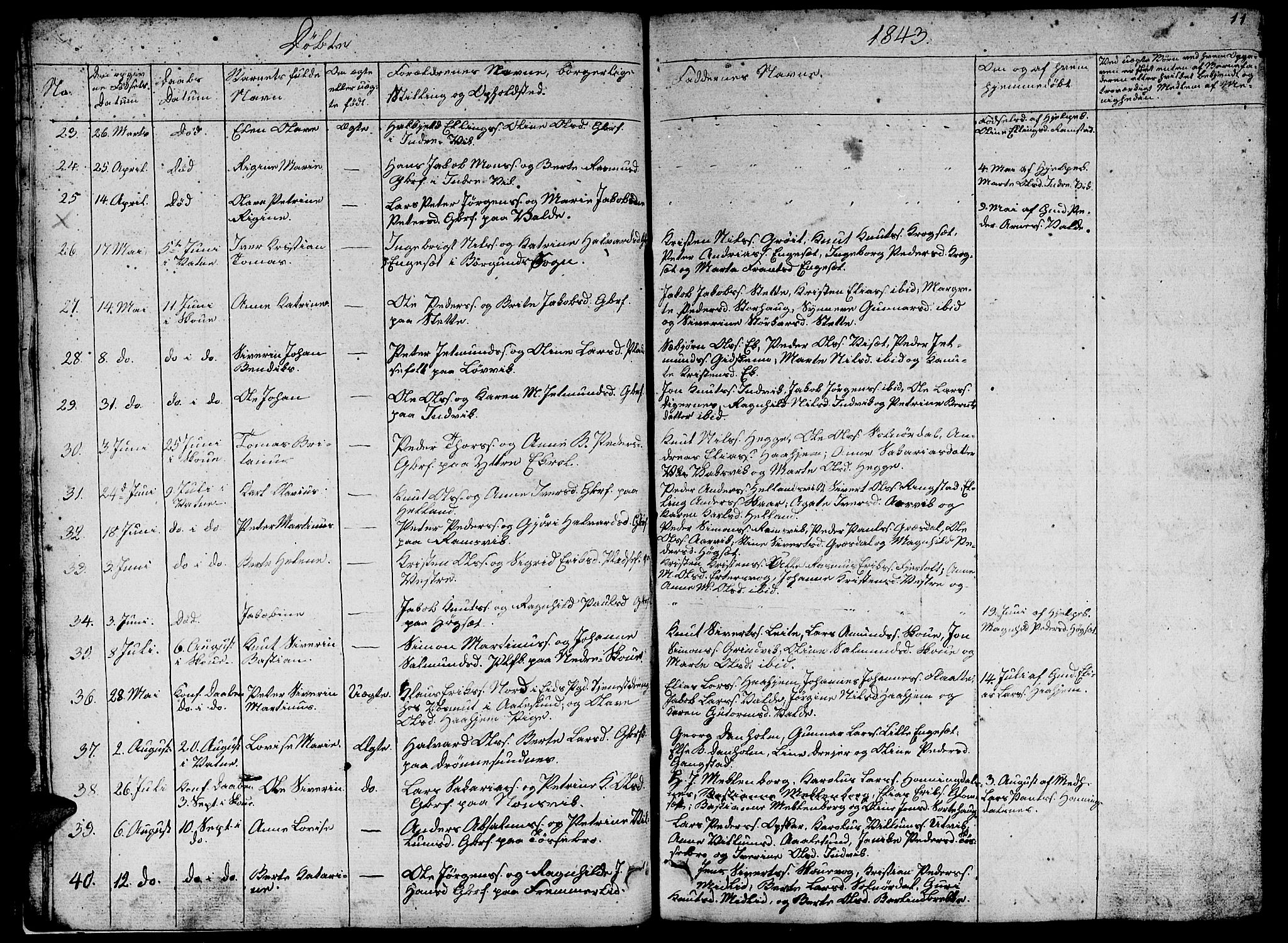 Ministerialprotokoller, klokkerbøker og fødselsregistre - Møre og Romsdal, AV/SAT-A-1454/524/L0362: Parish register (copy) no. 524C03, 1840-1854, p. 11