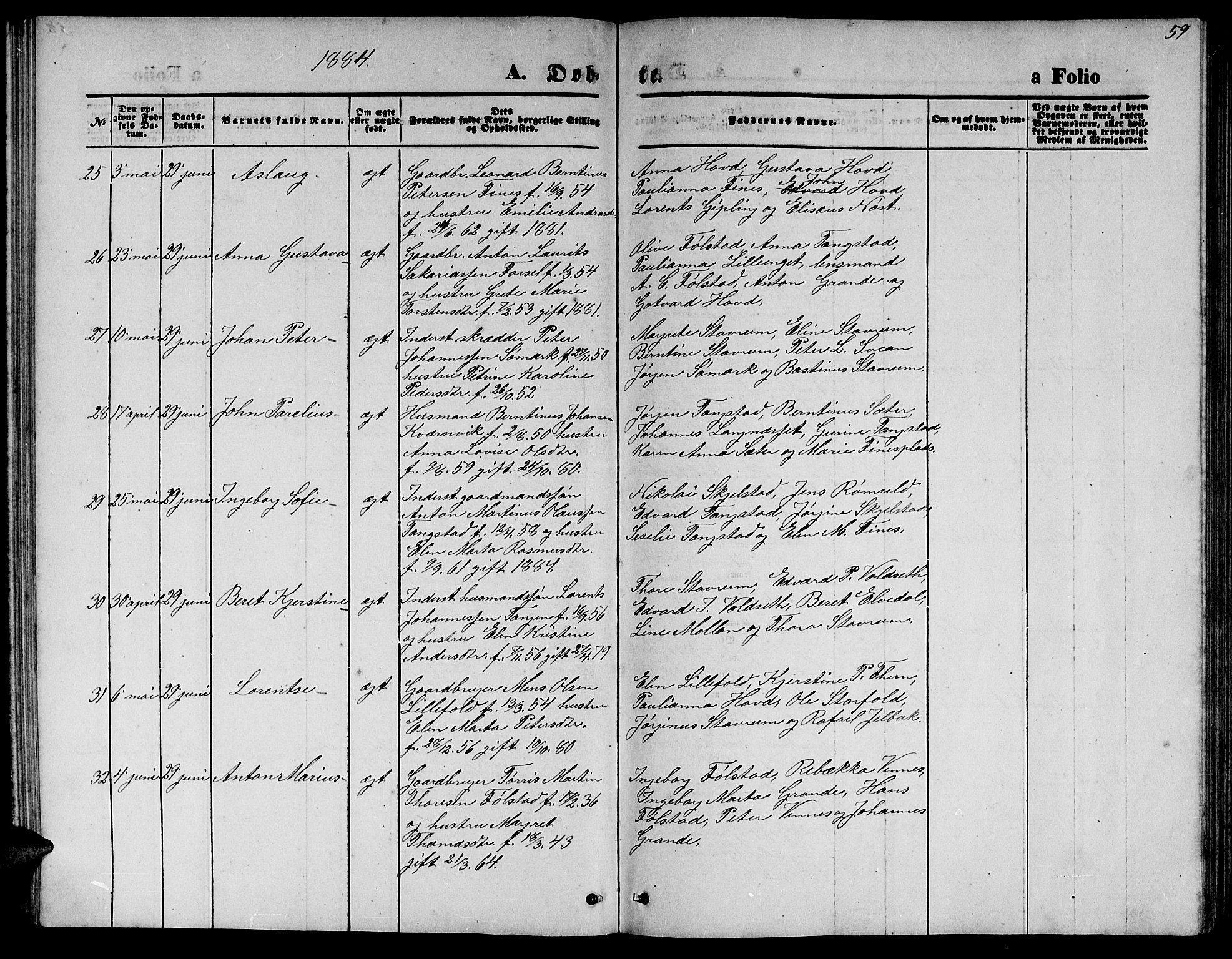 Ministerialprotokoller, klokkerbøker og fødselsregistre - Nord-Trøndelag, AV/SAT-A-1458/744/L0422: Parish register (copy) no. 744C01, 1871-1885, p. 59