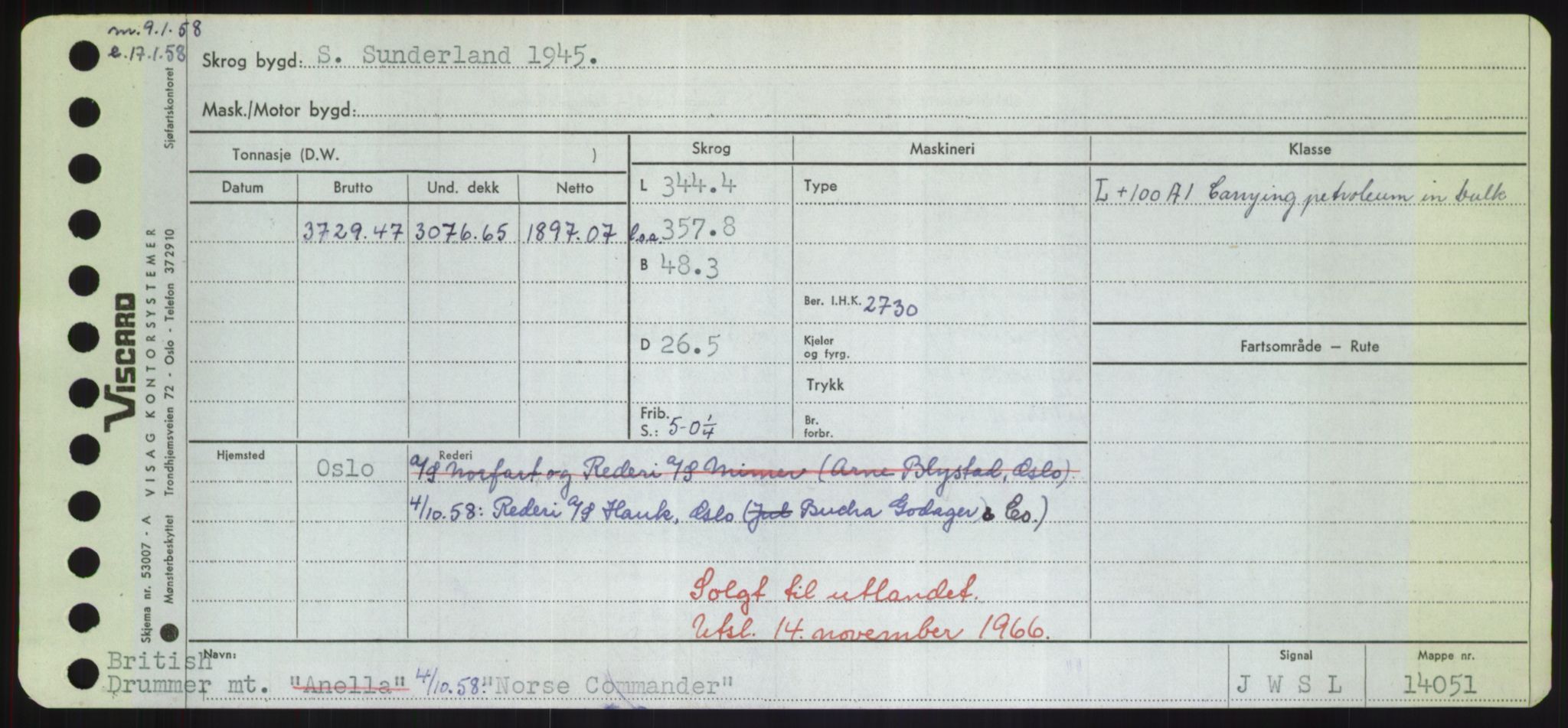 Sjøfartsdirektoratet med forløpere, Skipsmålingen, RA/S-1627/H/Hd/L0027: Fartøy, Norhop-Nør, p. 119