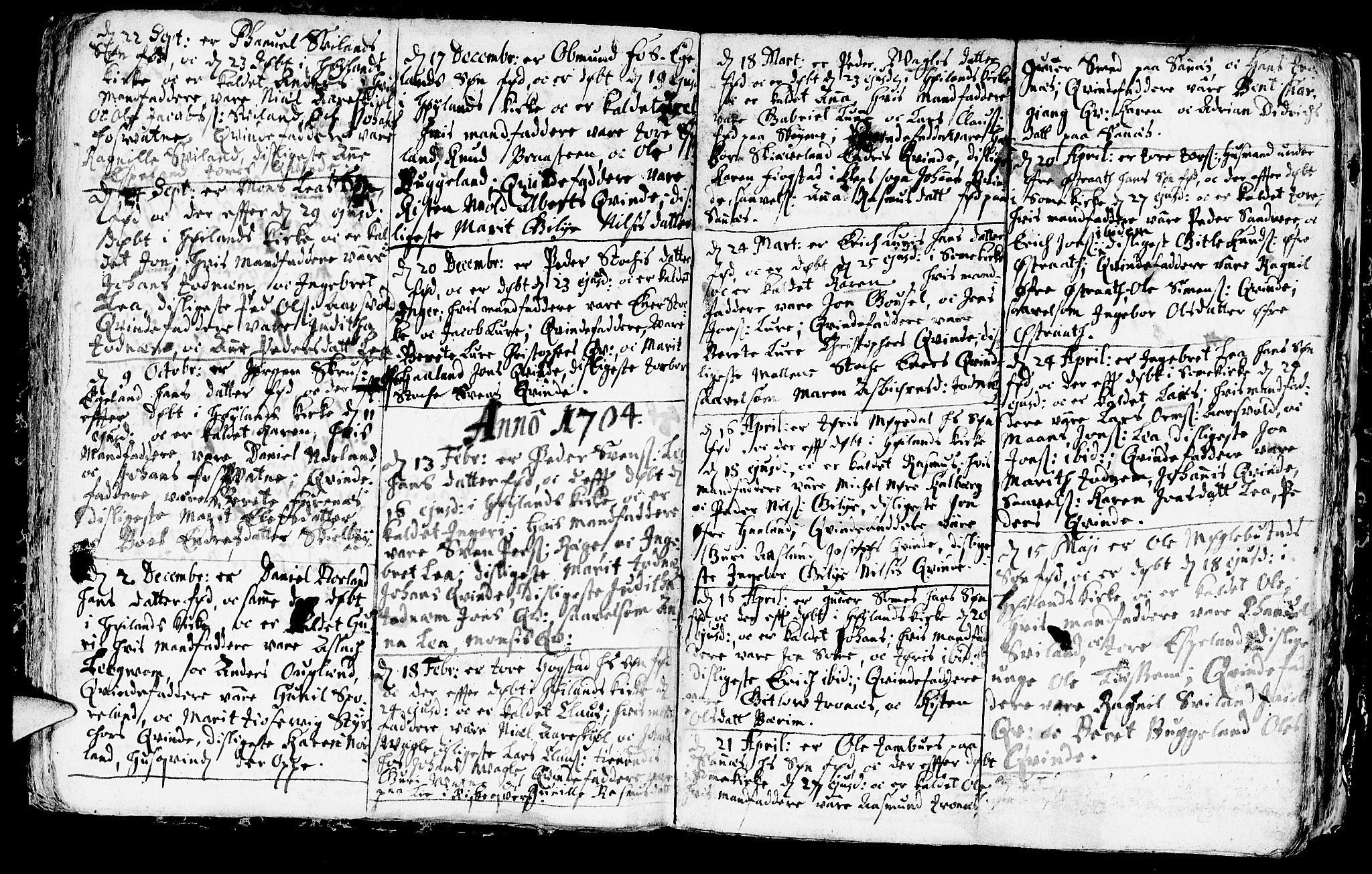 Høyland sokneprestkontor, AV/SAST-A-101799/001/30BA/L0001: Parish register (official) no. A 1, 1691-1732