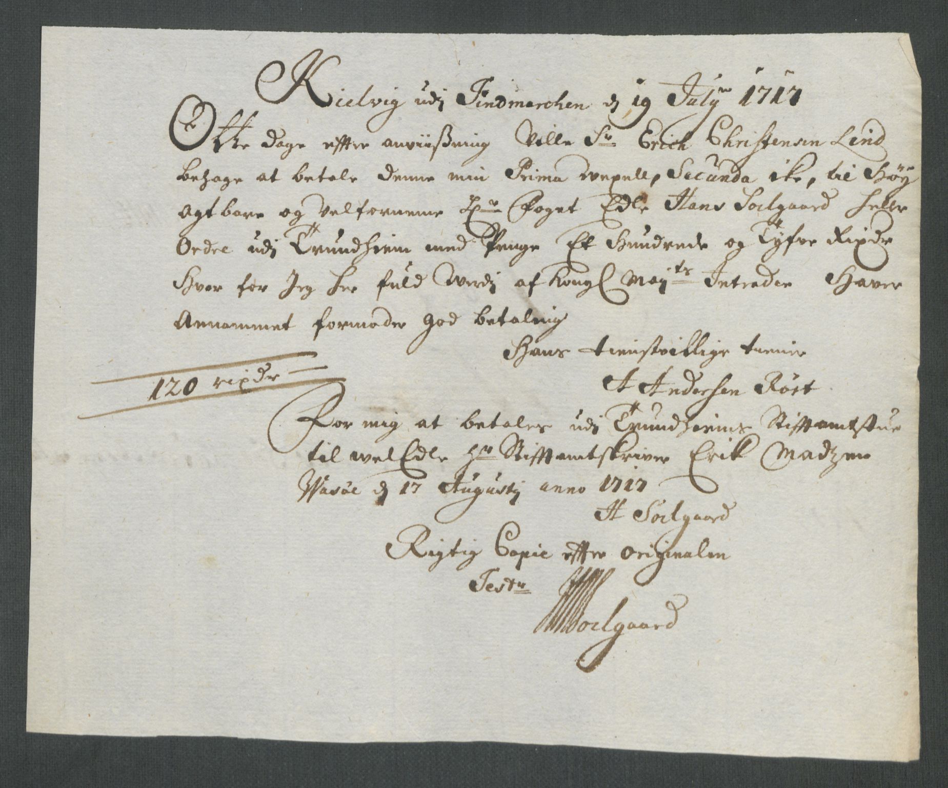 Rentekammeret inntil 1814, Reviderte regnskaper, Fogderegnskap, AV/RA-EA-4092/R69/L4857: Fogderegnskap Finnmark/Vardøhus, 1716-1718, p. 351