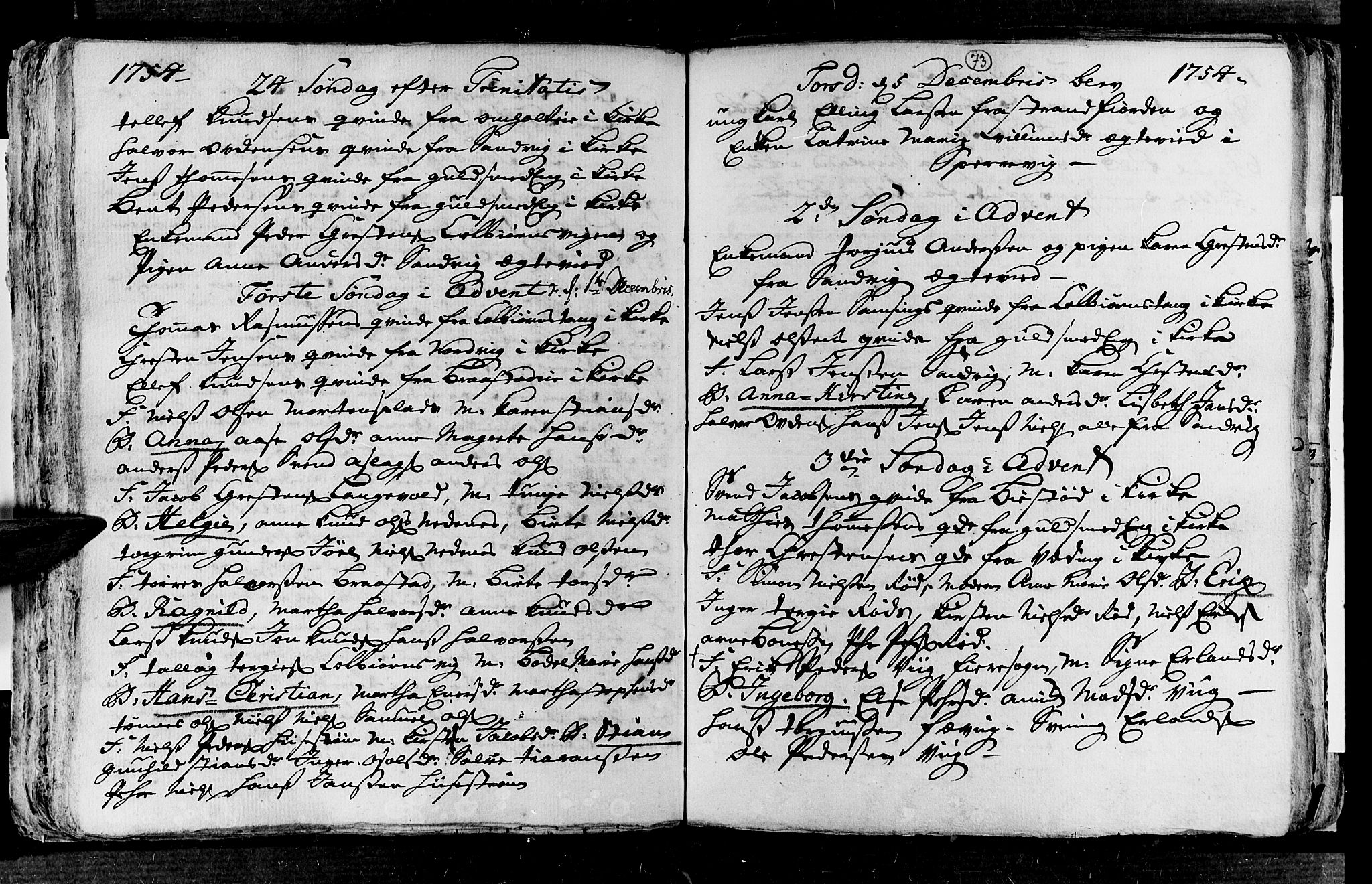 Øyestad sokneprestkontor, AV/SAK-1111-0049/F/Fa/L0005: Parish register (official) no. A 5, 1751-1757, p. 73