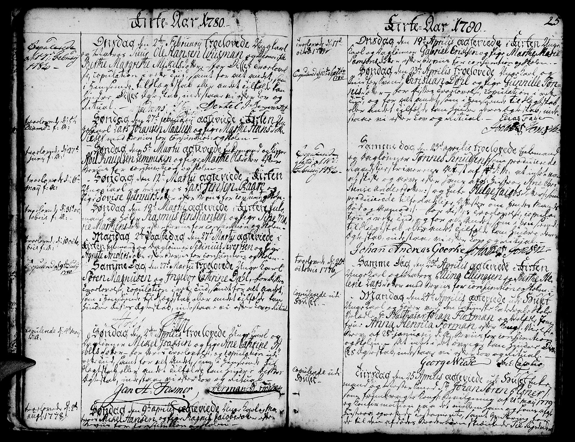 Nykirken Sokneprestembete, AV/SAB-A-77101/H/Haa/L0008: Parish register (official) no. A 8, 1776-1814, p. 25
