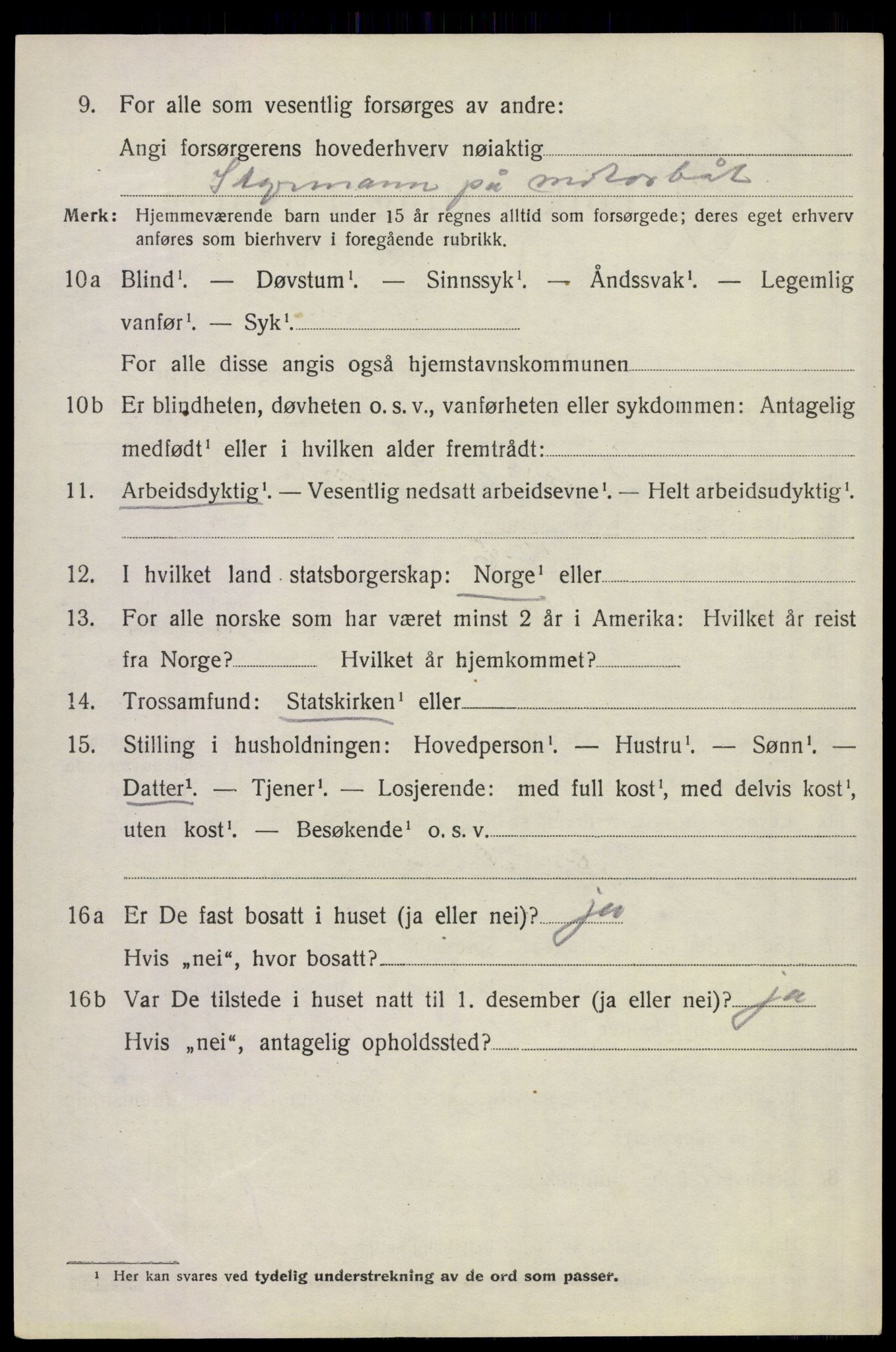 SAKO, 1920 census for Sem, 1920, p. 3626