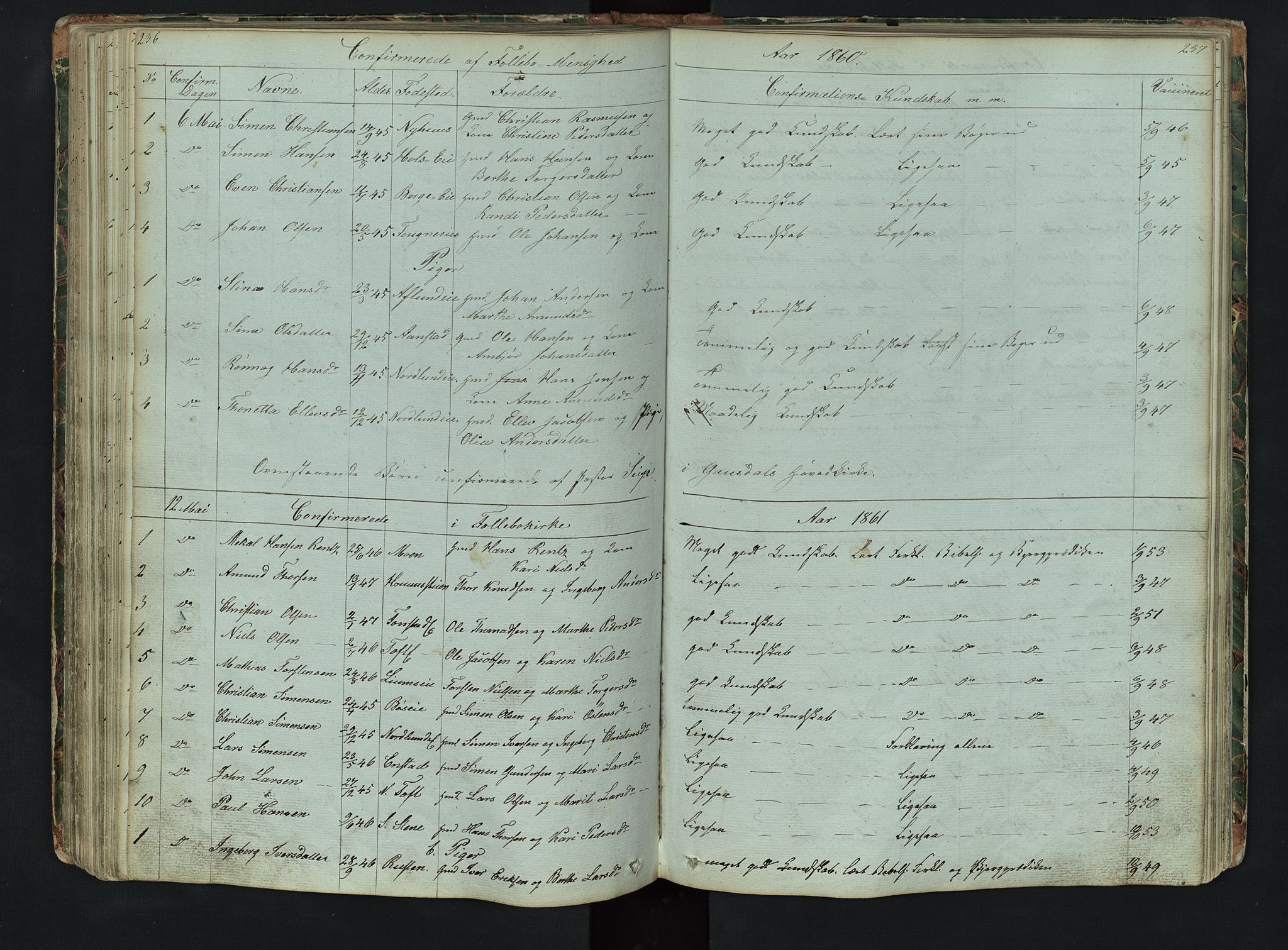 Gausdal prestekontor, AV/SAH-PREST-090/H/Ha/Hab/L0006: Parish register (copy) no. 6, 1846-1893, p. 236-237