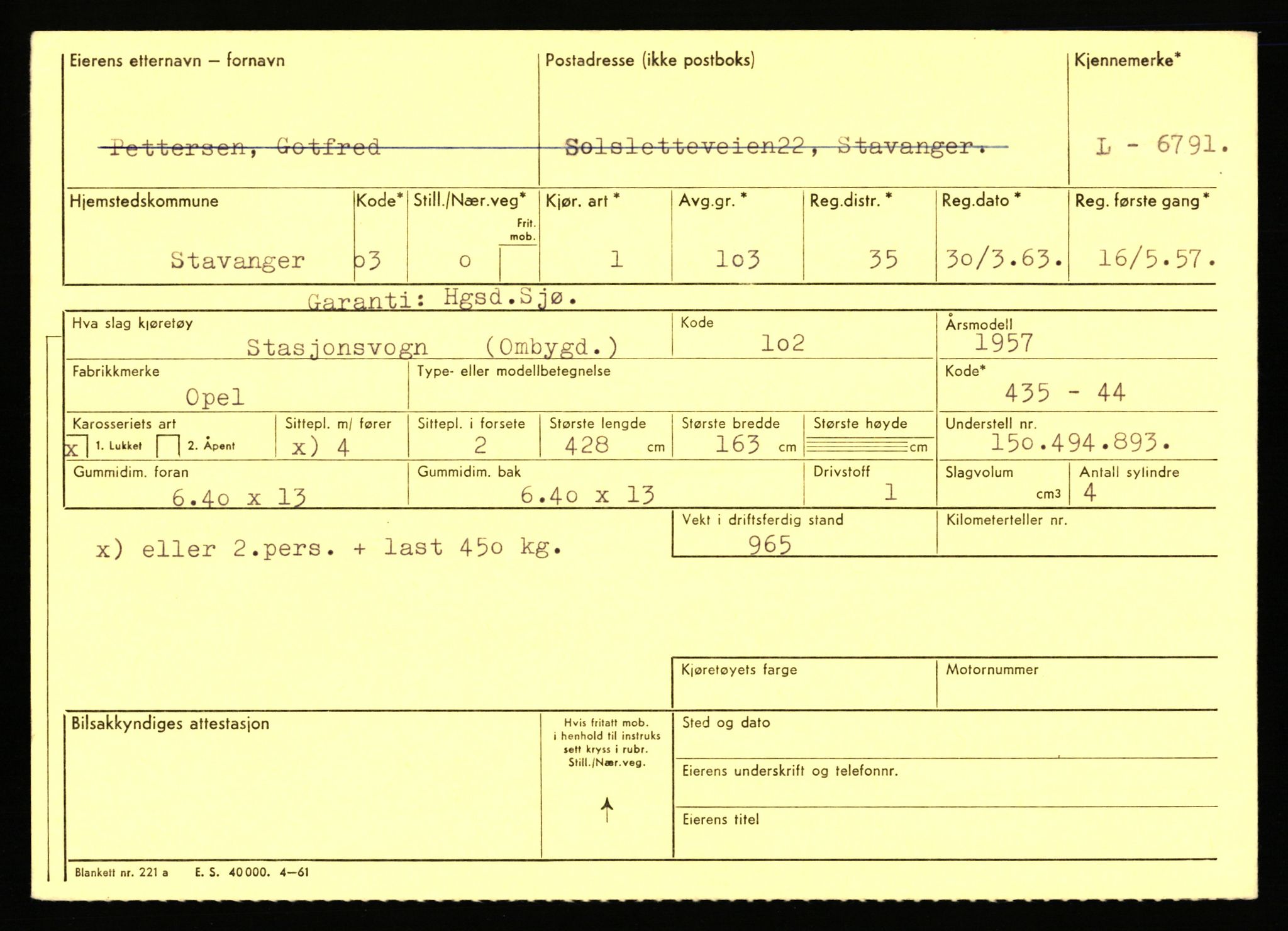 Stavanger trafikkstasjon, AV/SAST-A-101942/0/F/L0017: L-6500 - L-9879, 1930-1971, p. 1147