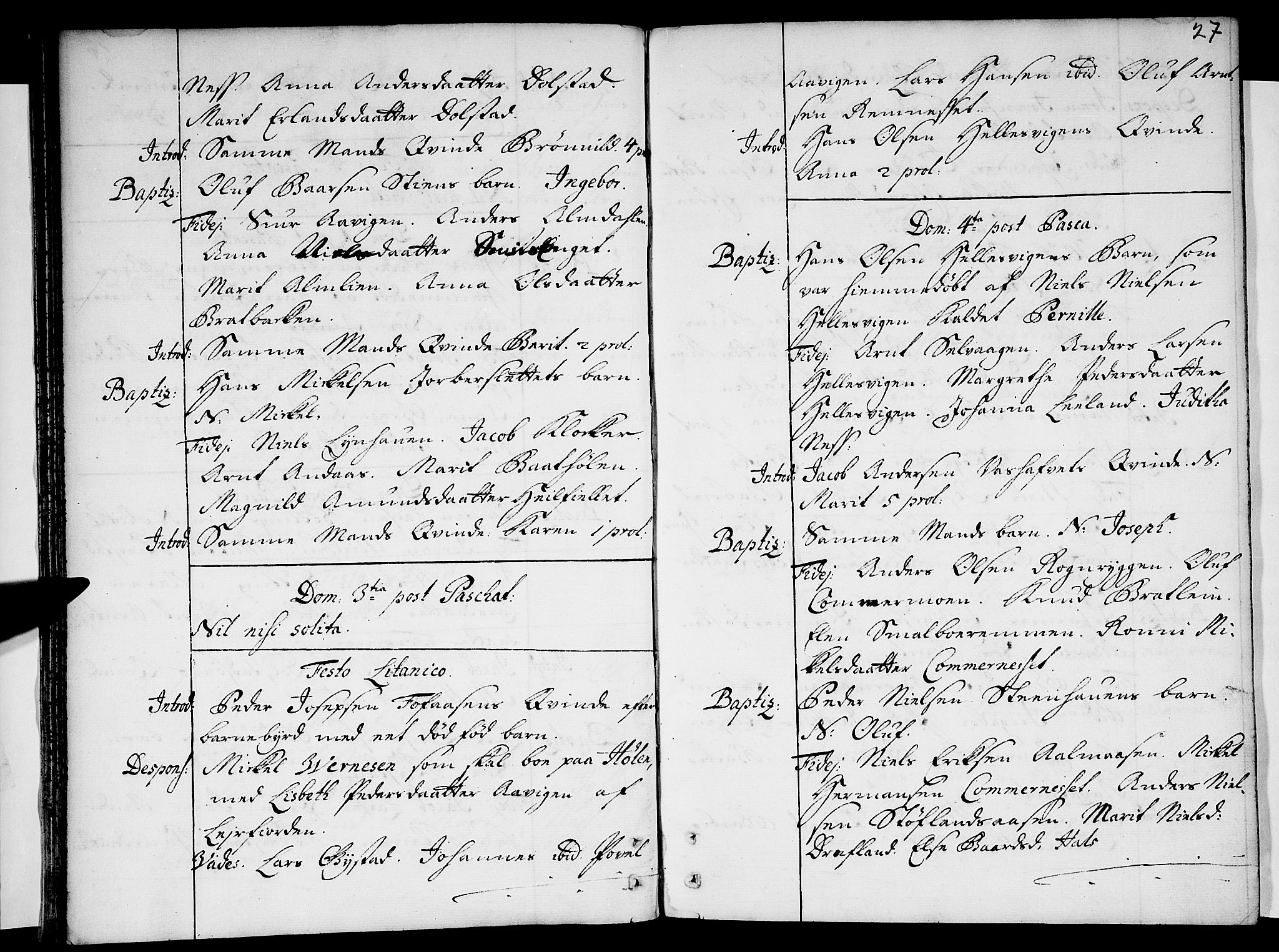 Ministerialprotokoller, klokkerbøker og fødselsregistre - Nordland, SAT/A-1459/820/L0282: Parish register (official) no. 820A03, 1720-1726, p. 27