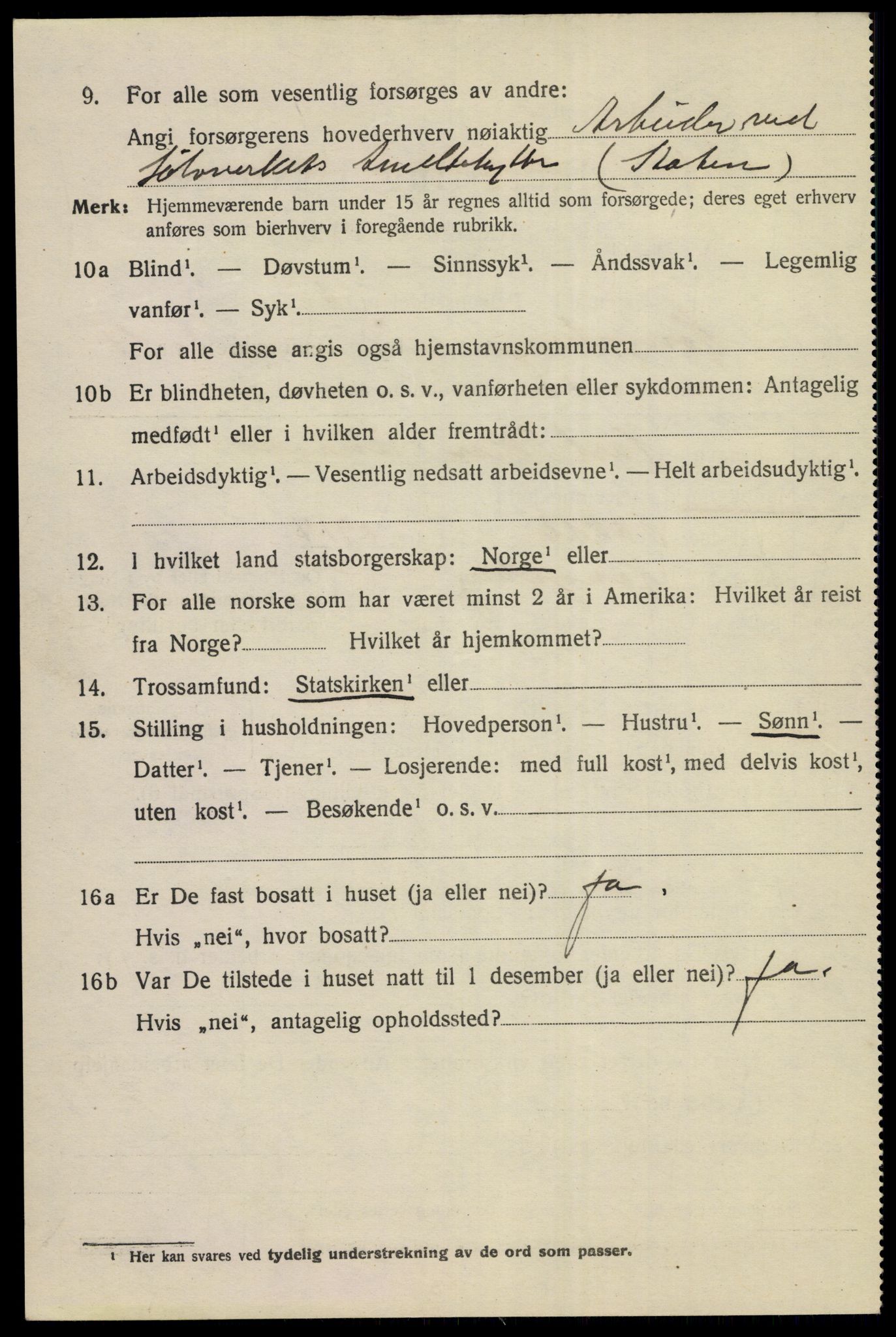 SAKO, 1920 census for Kongsberg, 1920, p. 11137