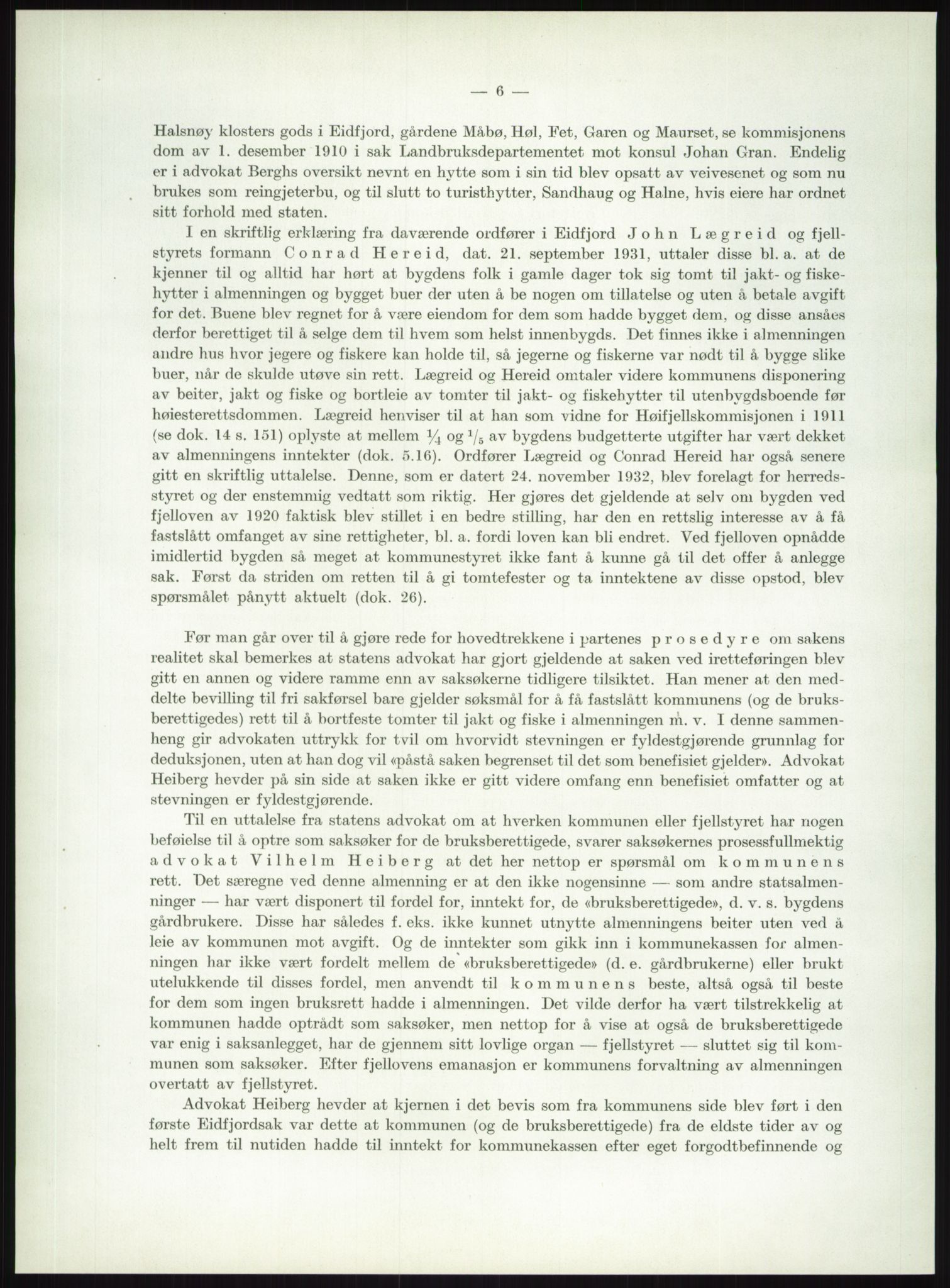 Høyfjellskommisjonen, AV/RA-S-1546/X/Xa/L0001: Nr. 1-33, 1909-1953, p. 867