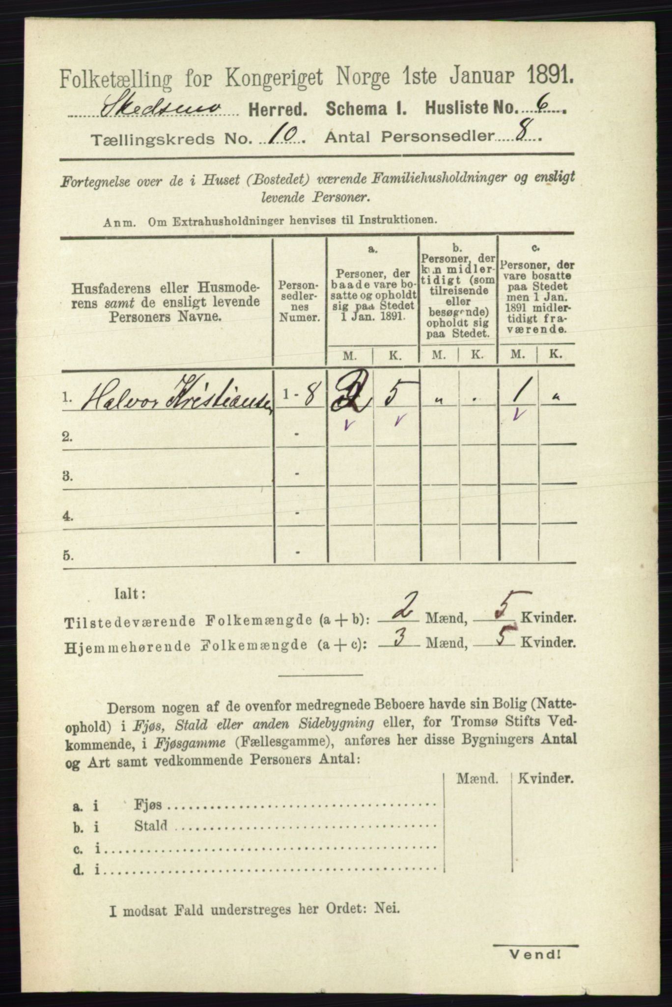 RA, 1891 census for 0231 Skedsmo, 1891, p. 5740