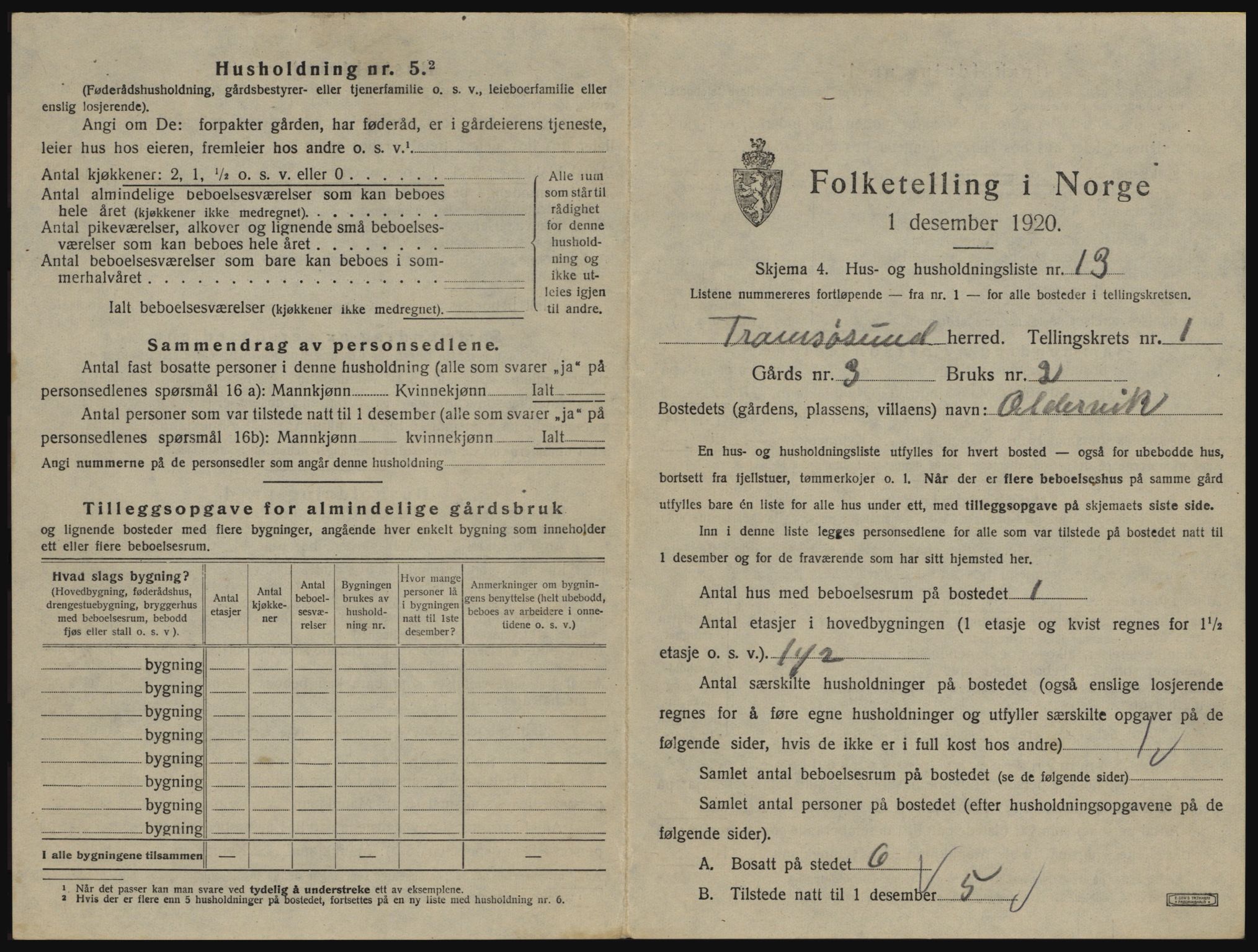 SATØ, 1920 census for Tromsøysund, 1920, p. 128