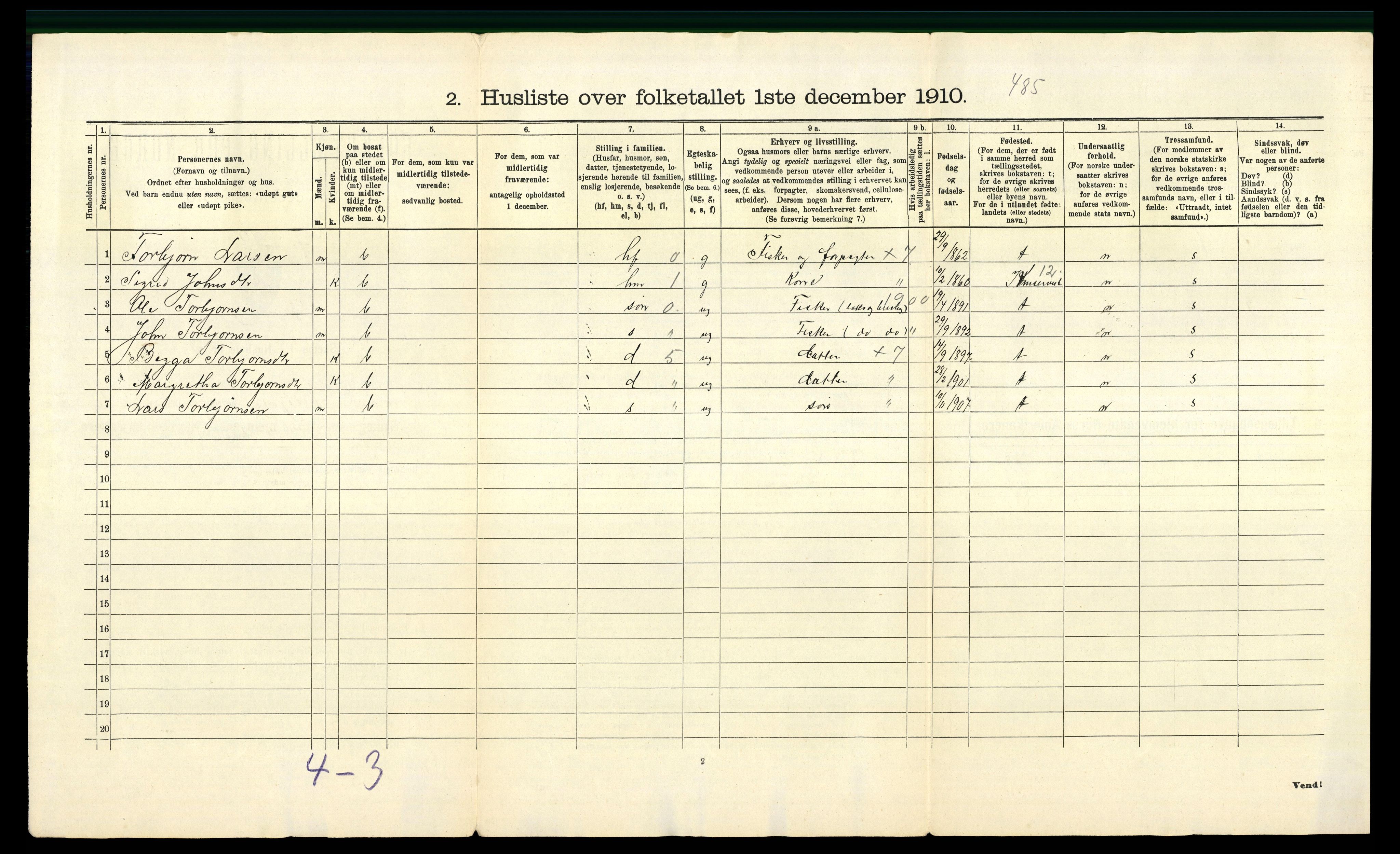 RA, 1910 census for Eidfjord, 1910, p. 28