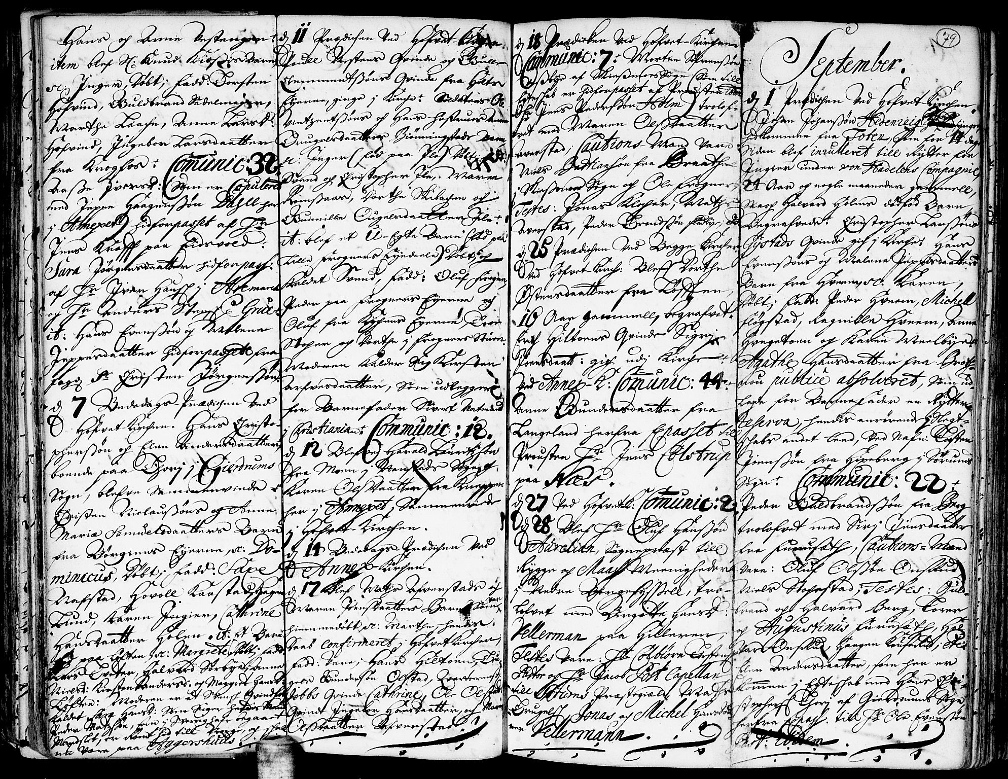 Ullensaker prestekontor Kirkebøker, AV/SAO-A-10236a/F/Fa/L0001: Parish register (official) no. I 1, 1689-1701, p. 79