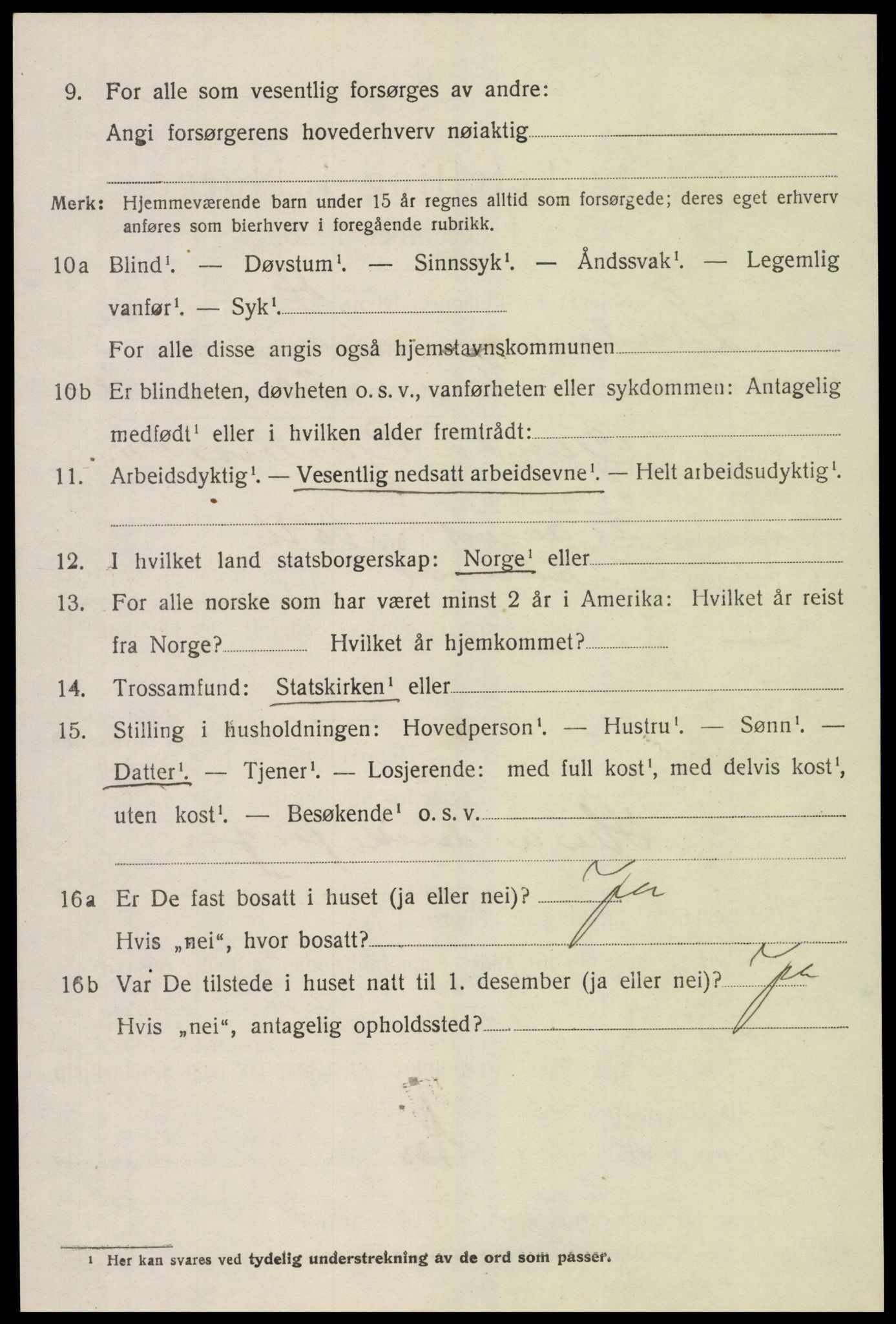 SAK, 1920 census for Landvik, 1920, p. 3245