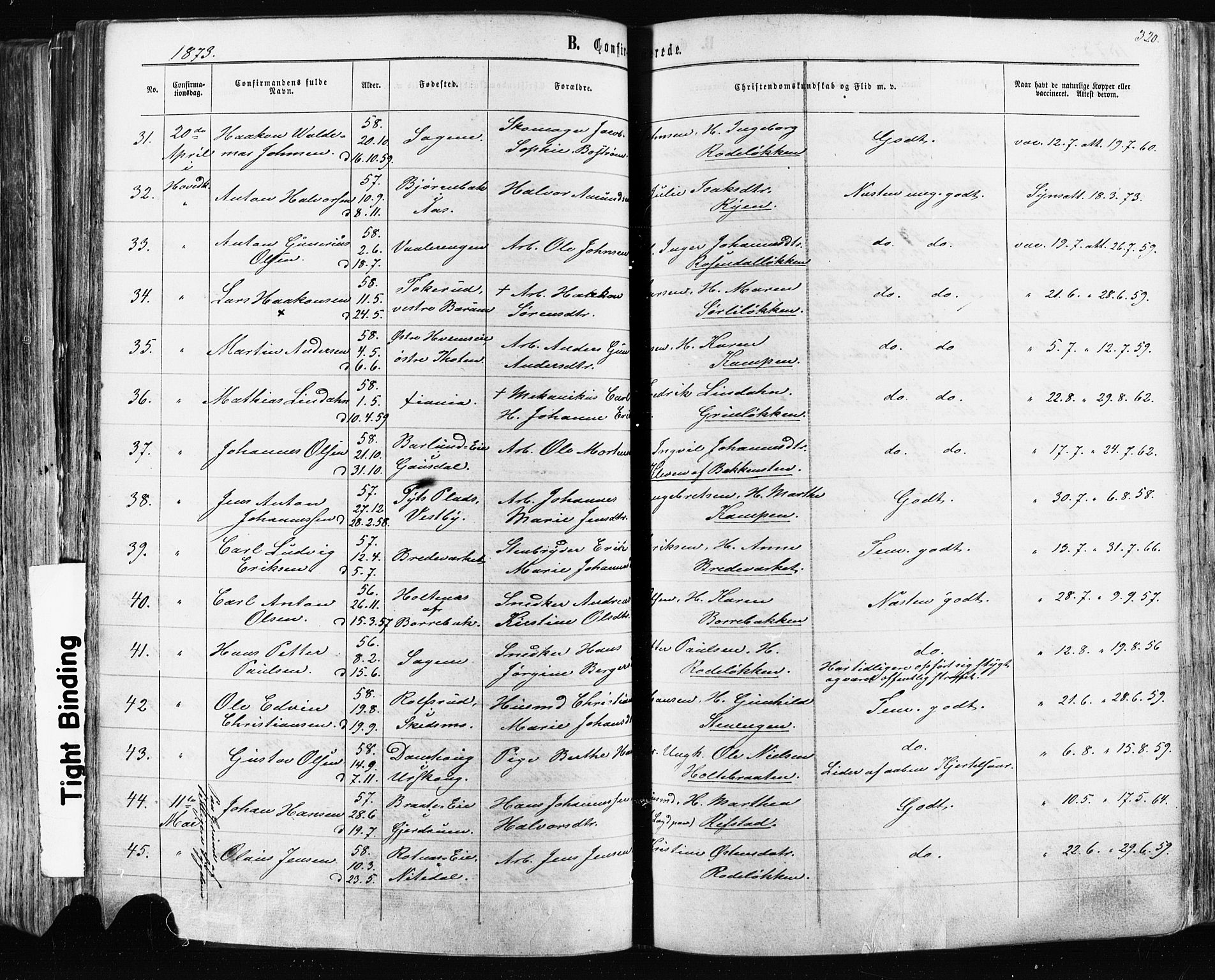 Østre Aker prestekontor Kirkebøker, AV/SAO-A-10840/F/Fa/L0003: Parish register (official) no. I 3, 1869-1875, p. 320