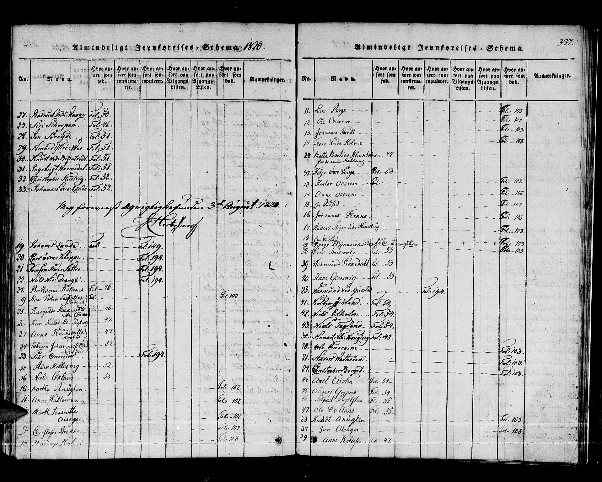 Tysnes sokneprestembete, AV/SAB-A-78601/H/Haa: Parish register (official) no. A 7, 1816-1826, p. 337