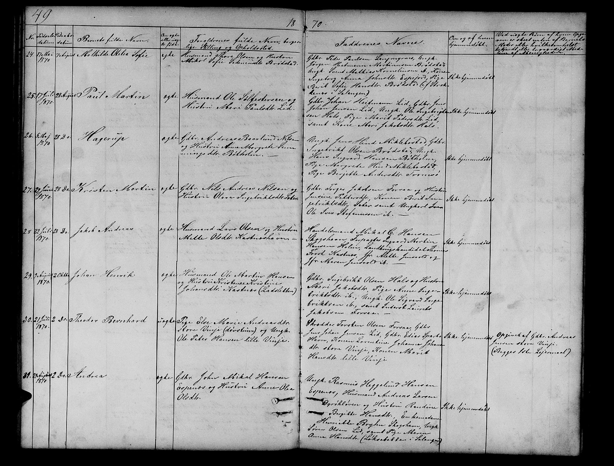 Tranøy sokneprestkontor, AV/SATØ-S-1313/I/Ia/Iab/L0012klokker: Parish register (copy) no. 12, 1859-1874, p. 49