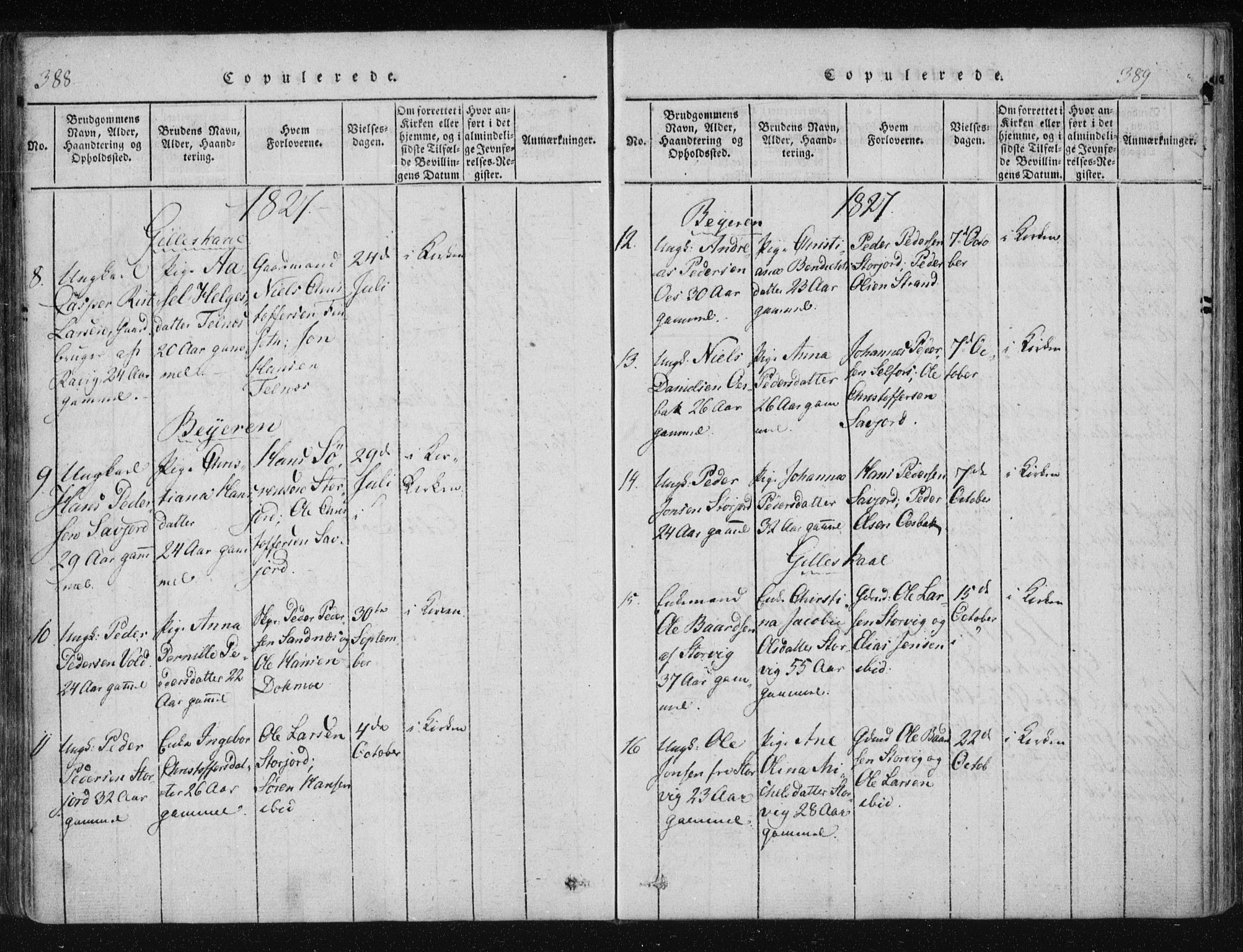 Ministerialprotokoller, klokkerbøker og fødselsregistre - Nordland, AV/SAT-A-1459/805/L0096: Parish register (official) no. 805A03, 1820-1837, p. 388-389