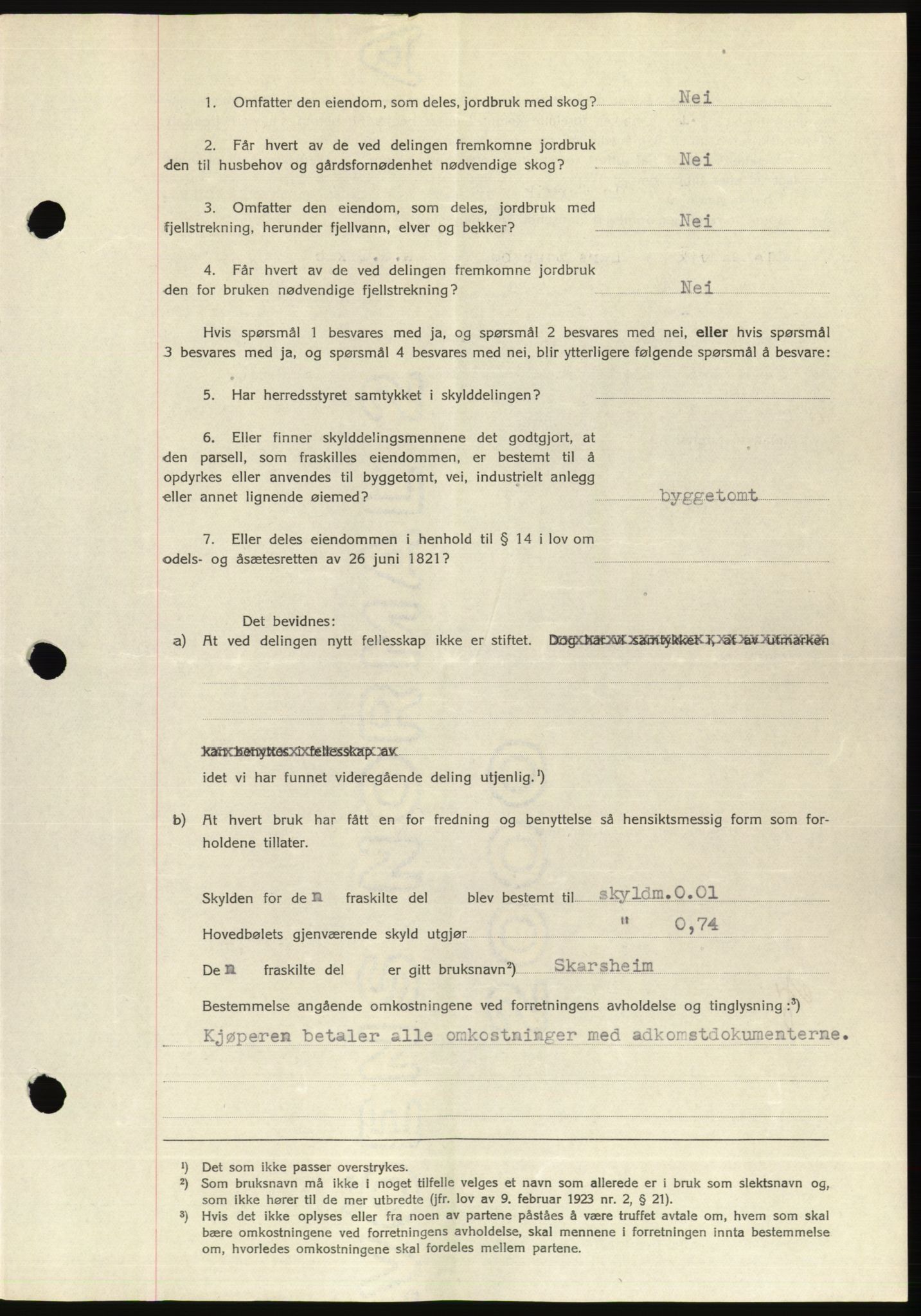 Søre Sunnmøre sorenskriveri, AV/SAT-A-4122/1/2/2C/L0076: Mortgage book no. 2A, 1943-1944, Diary no: : 458/1944