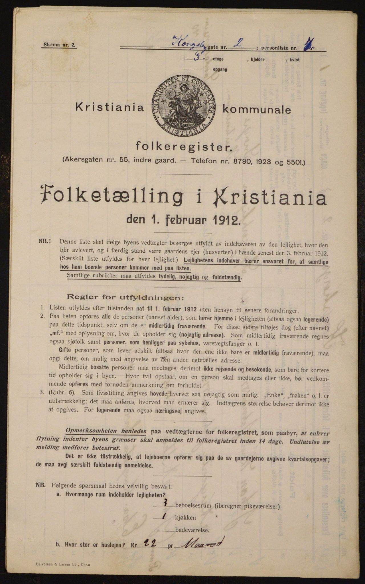 OBA, Municipal Census 1912 for Kristiania, 1912, p. 52921