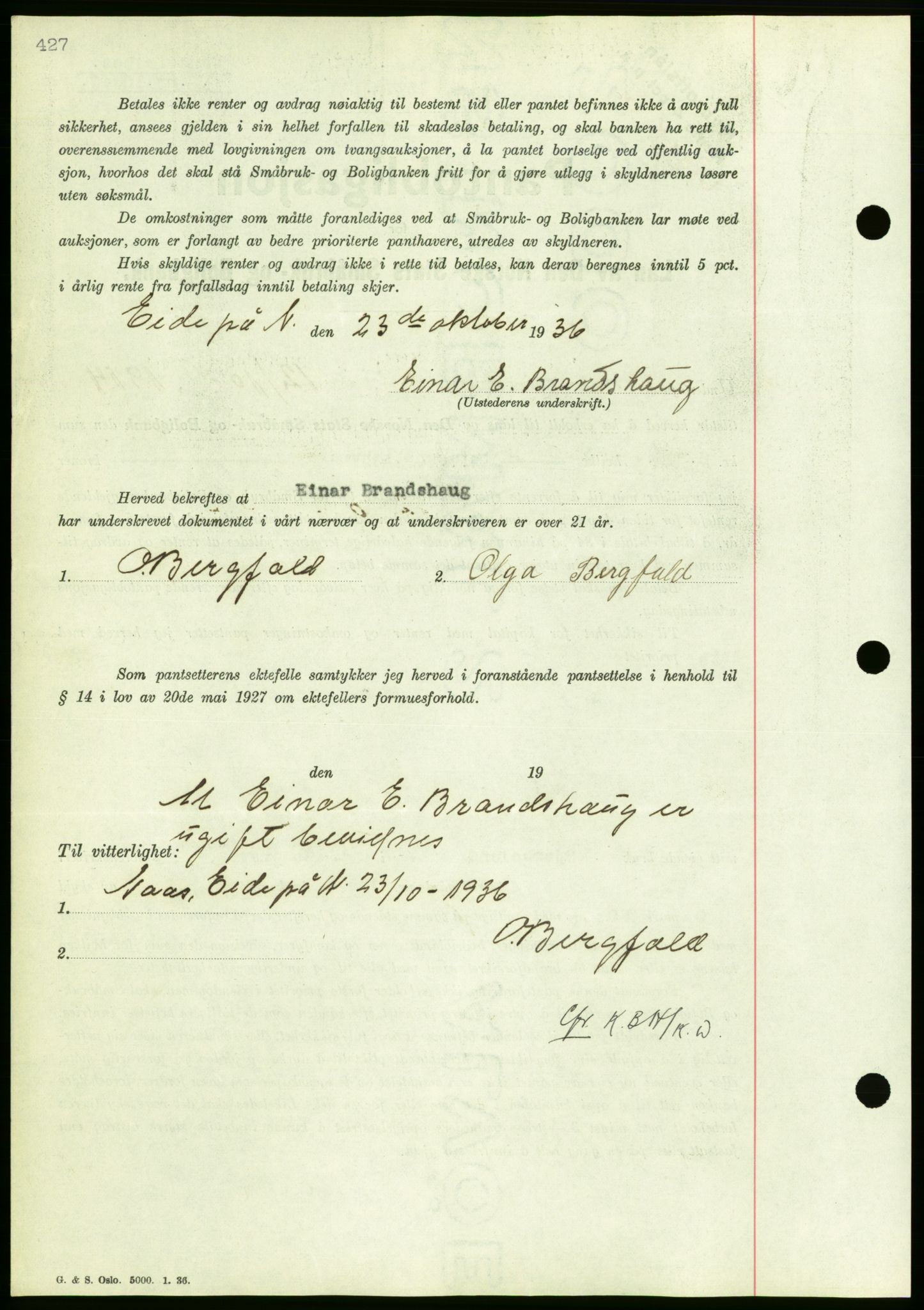 Nordmøre sorenskriveri, AV/SAT-A-4132/1/2/2Ca/L0090: Mortgage book no. B80, 1936-1937, Diary no: : 2580/1936