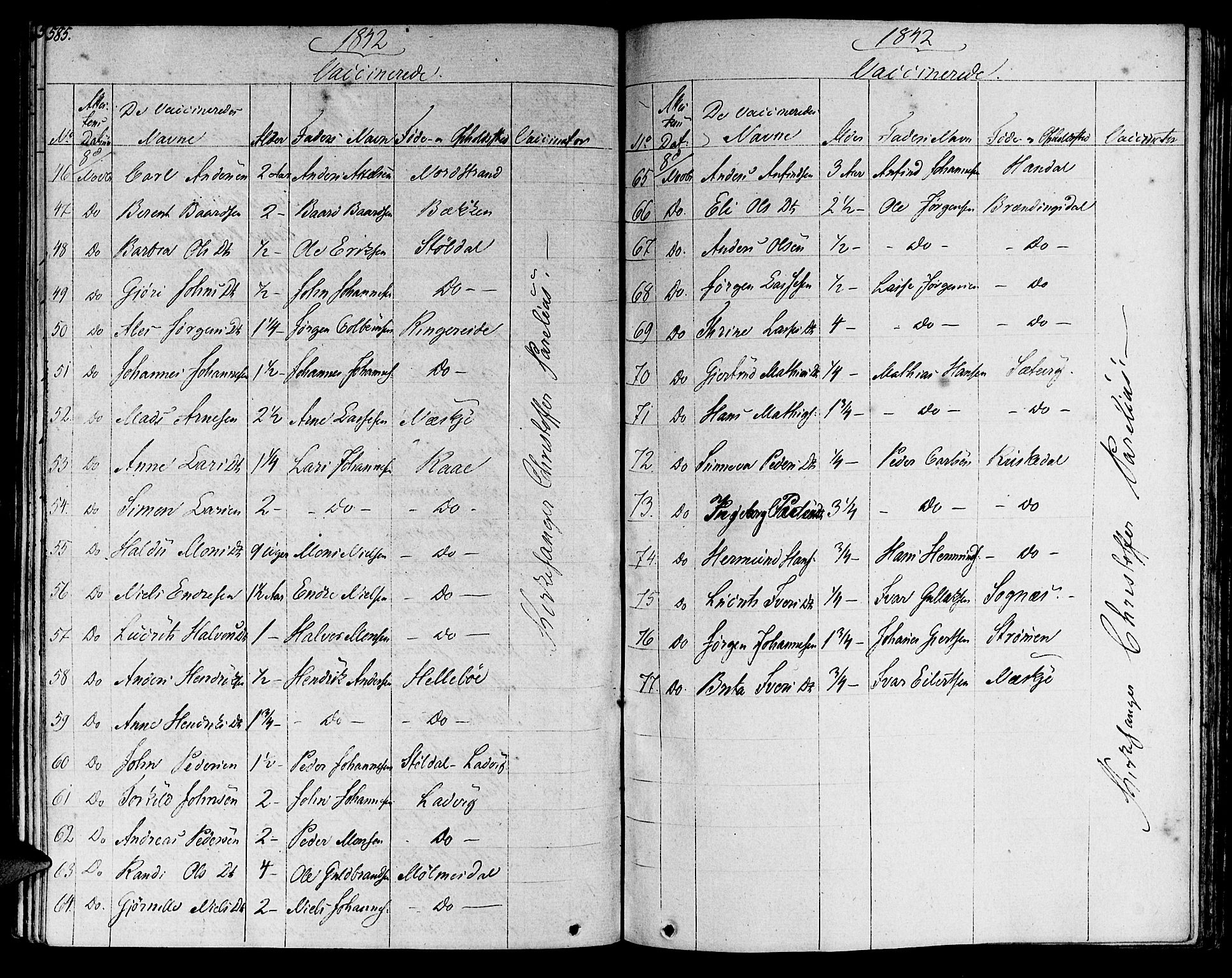 Lavik sokneprestembete, AV/SAB-A-80901: Parish register (official) no. A 2II, 1821-1842, p. 585