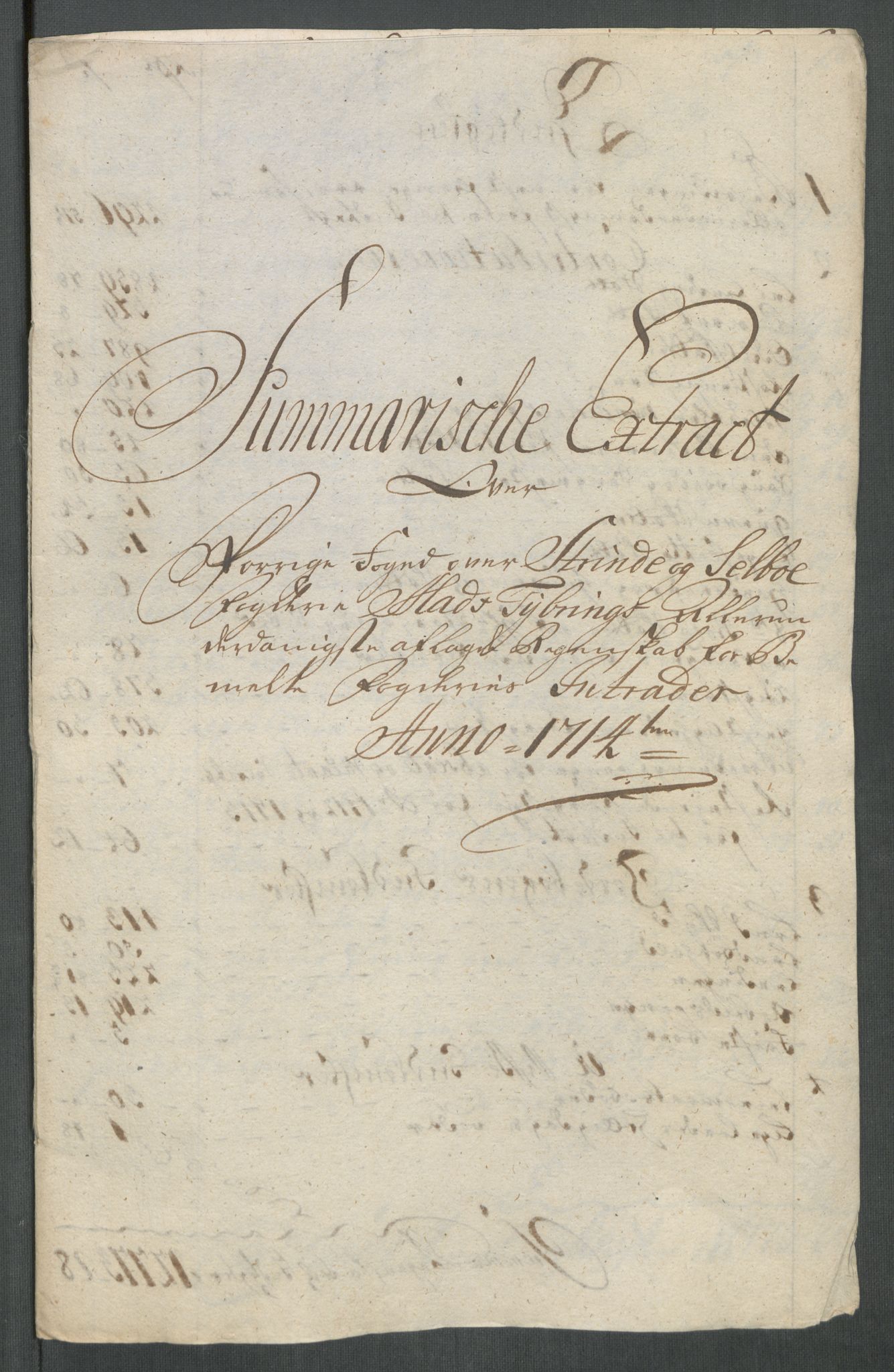 Rentekammeret inntil 1814, Reviderte regnskaper, Fogderegnskap, AV/RA-EA-4092/R61/L4114: Fogderegnskap Strinda og Selbu, 1714, p. 17