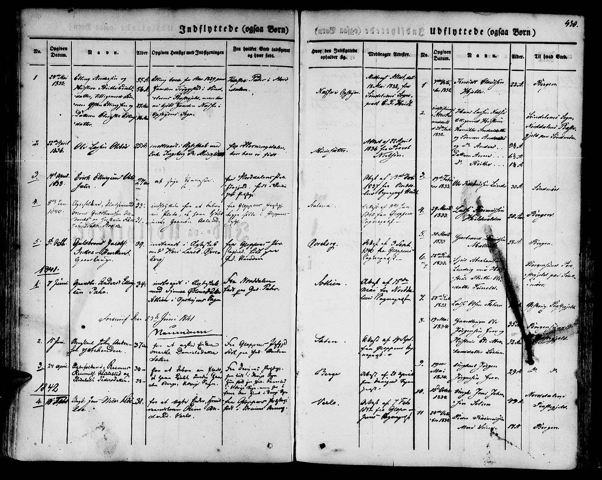 Innvik sokneprestembete, SAB/A-80501: Parish register (official) no. A 4II, 1832-1846, p. 430