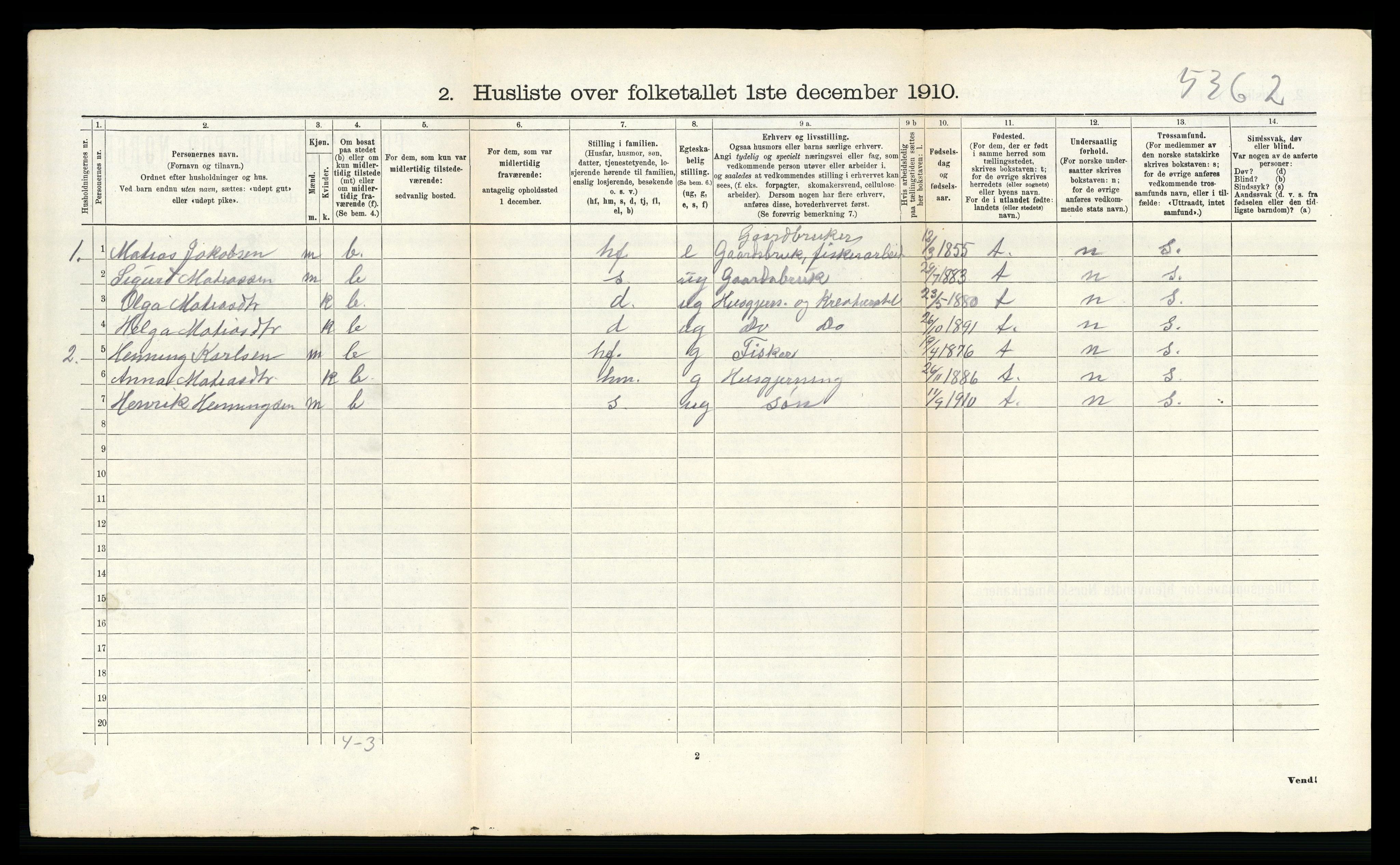 RA, 1910 census for Borge, 1910, p. 566