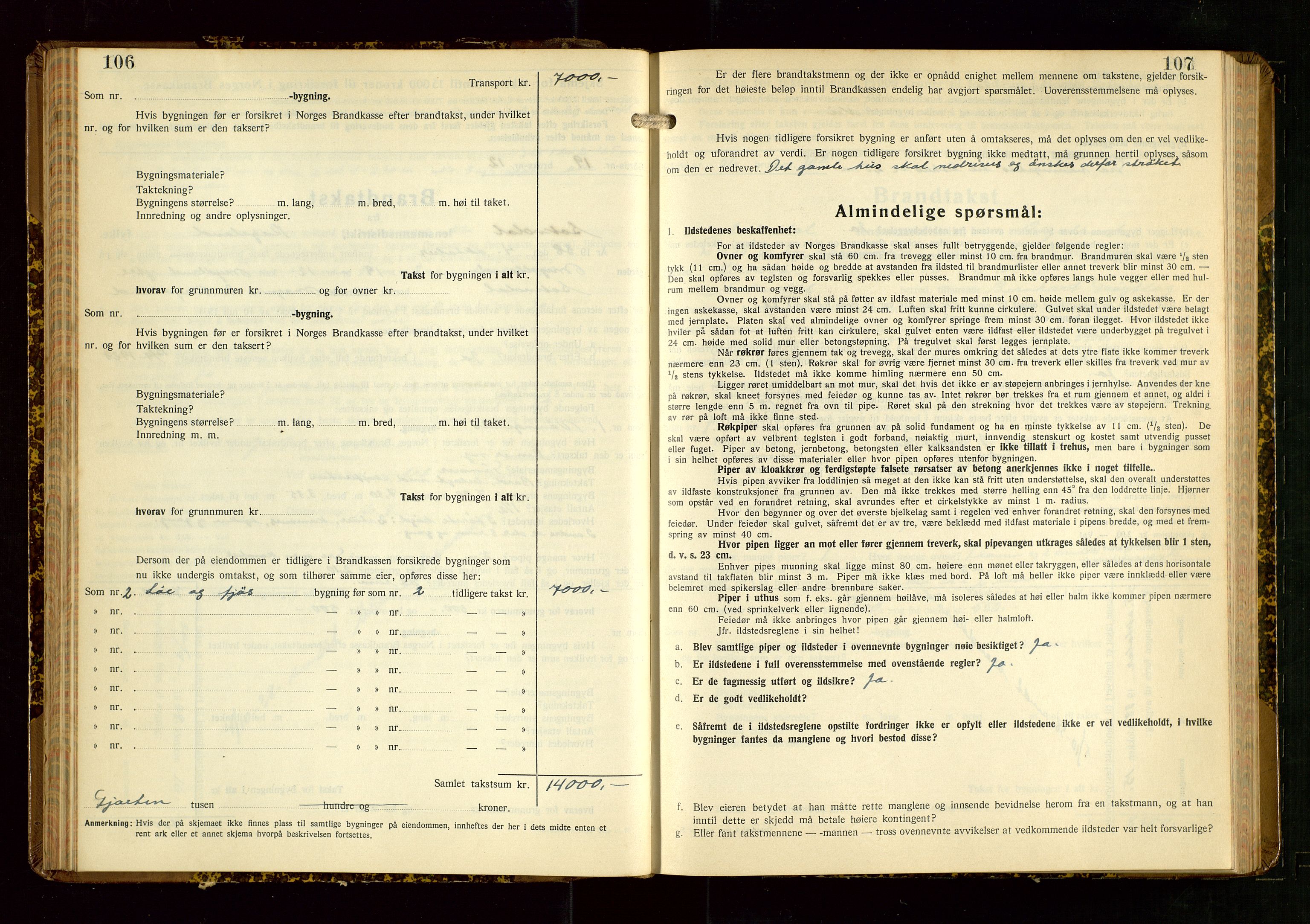 Sokndal lensmannskontor, AV/SAST-A-100417/Gob/L0008: "Brandtakst-Protokoll", 1937-1955, p. 106-107