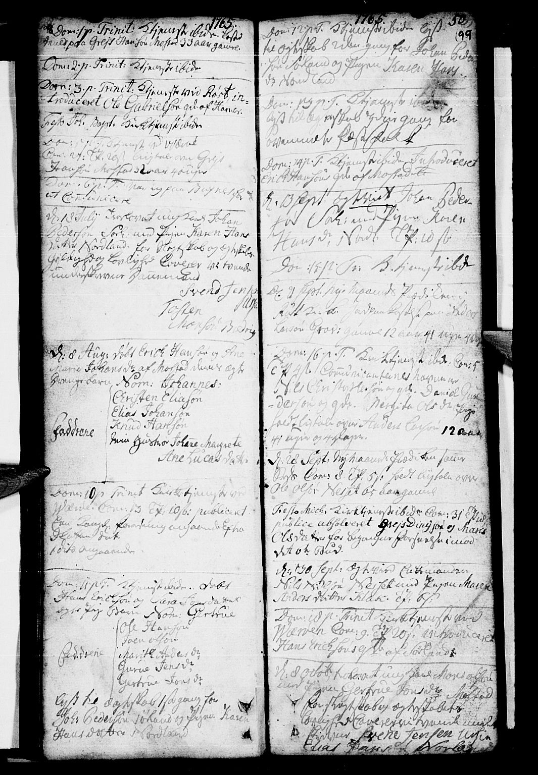 Ministerialprotokoller, klokkerbøker og fødselsregistre - Nordland, SAT/A-1459/807/L0118: Parish register (official) no. 807A01, 1752-1798, p. 98-99