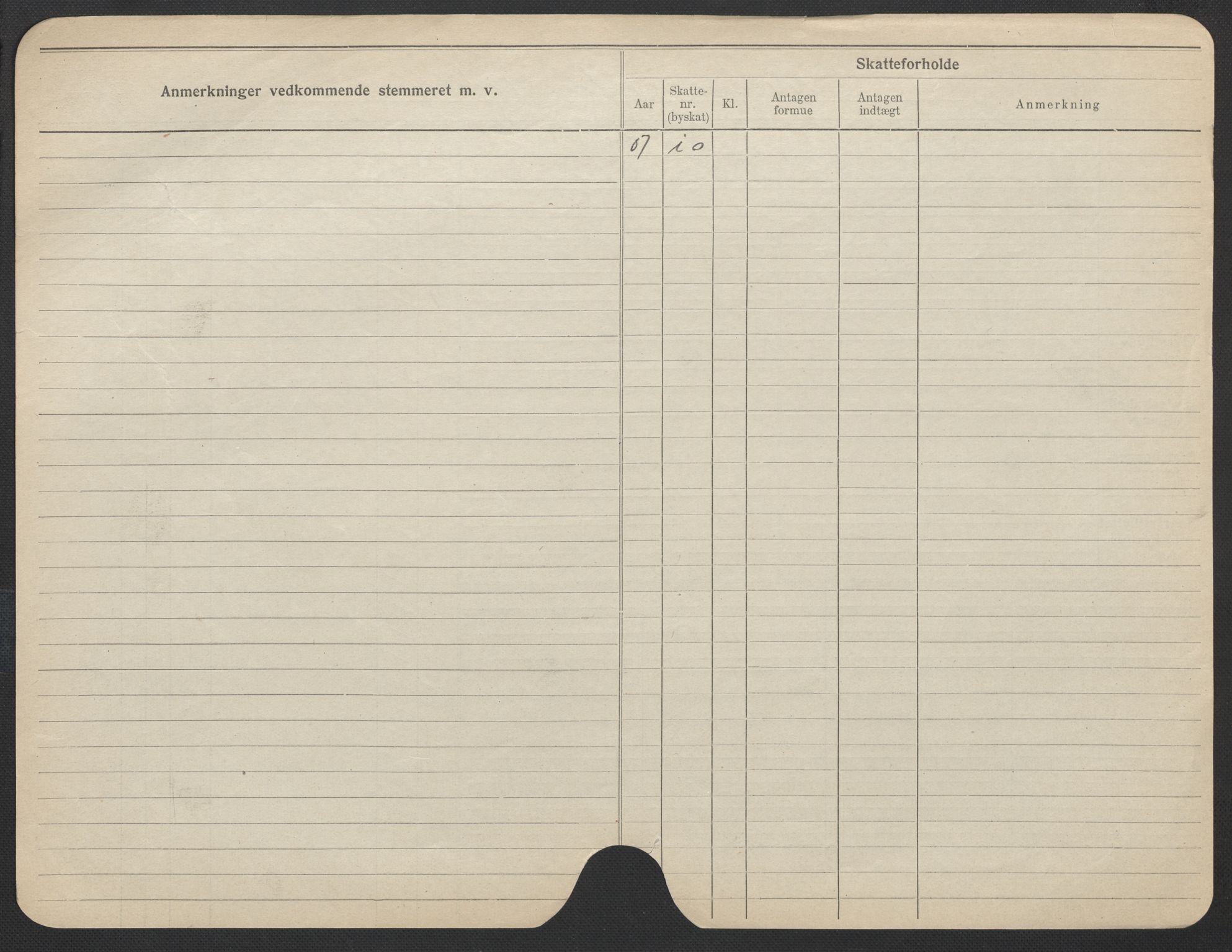 Oslo folkeregister, Registerkort, SAO/A-11715/F/Fa/Fac/L0021: Kvinner, 1906-1914, p. 500b