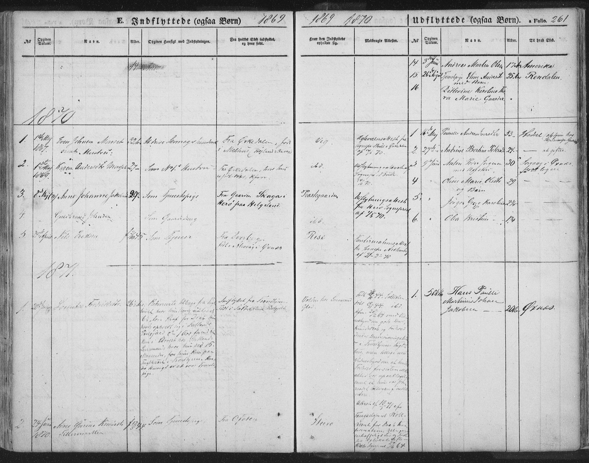 Ministerialprotokoller, klokkerbøker og fødselsregistre - Nordland, AV/SAT-A-1459/895/L1369: Parish register (official) no. 895A04, 1852-1872, p. 261