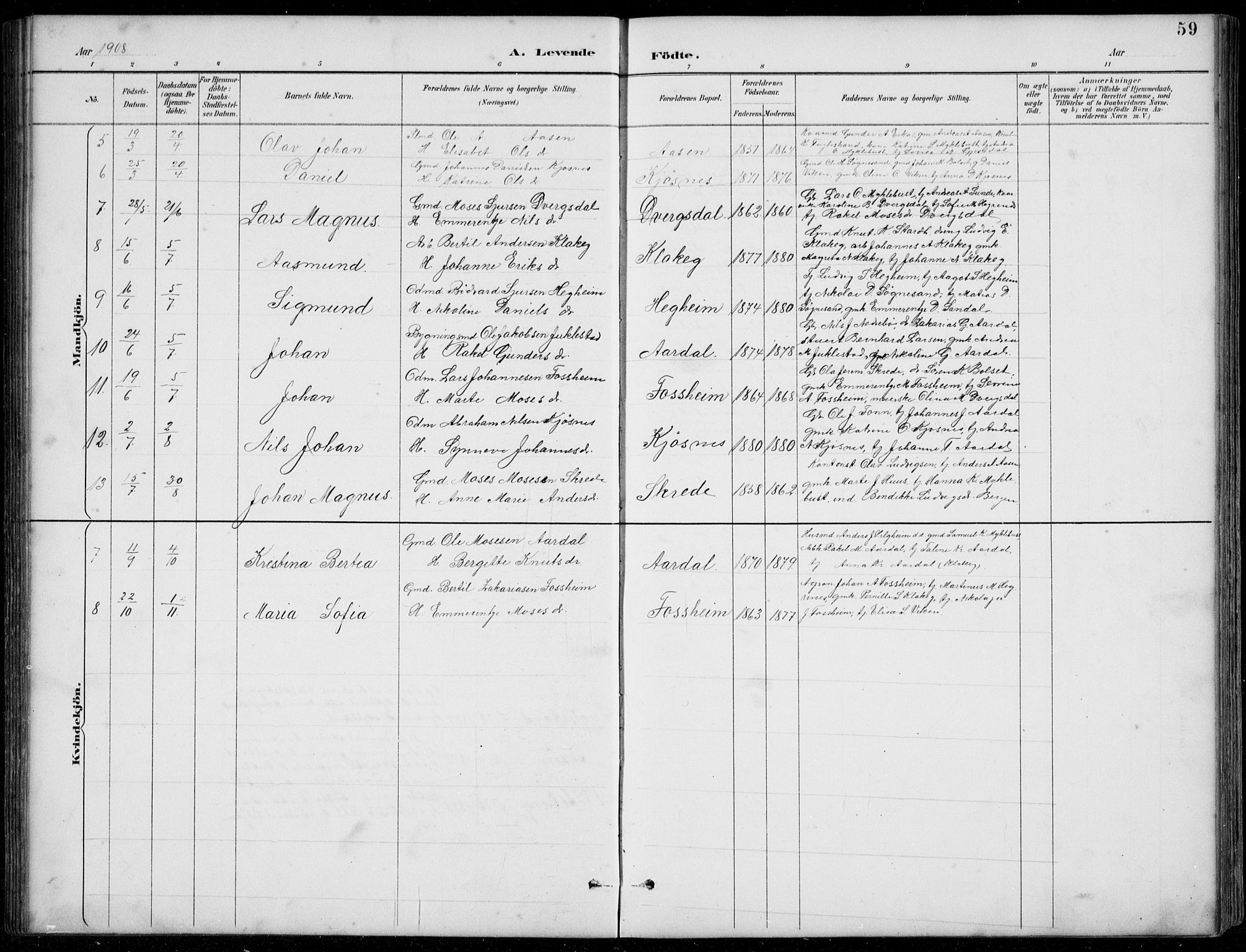 Jølster sokneprestembete, AV/SAB-A-80701/H/Hab/Habb/L0002: Parish register (copy) no. B 2, 1887-1920, p. 59