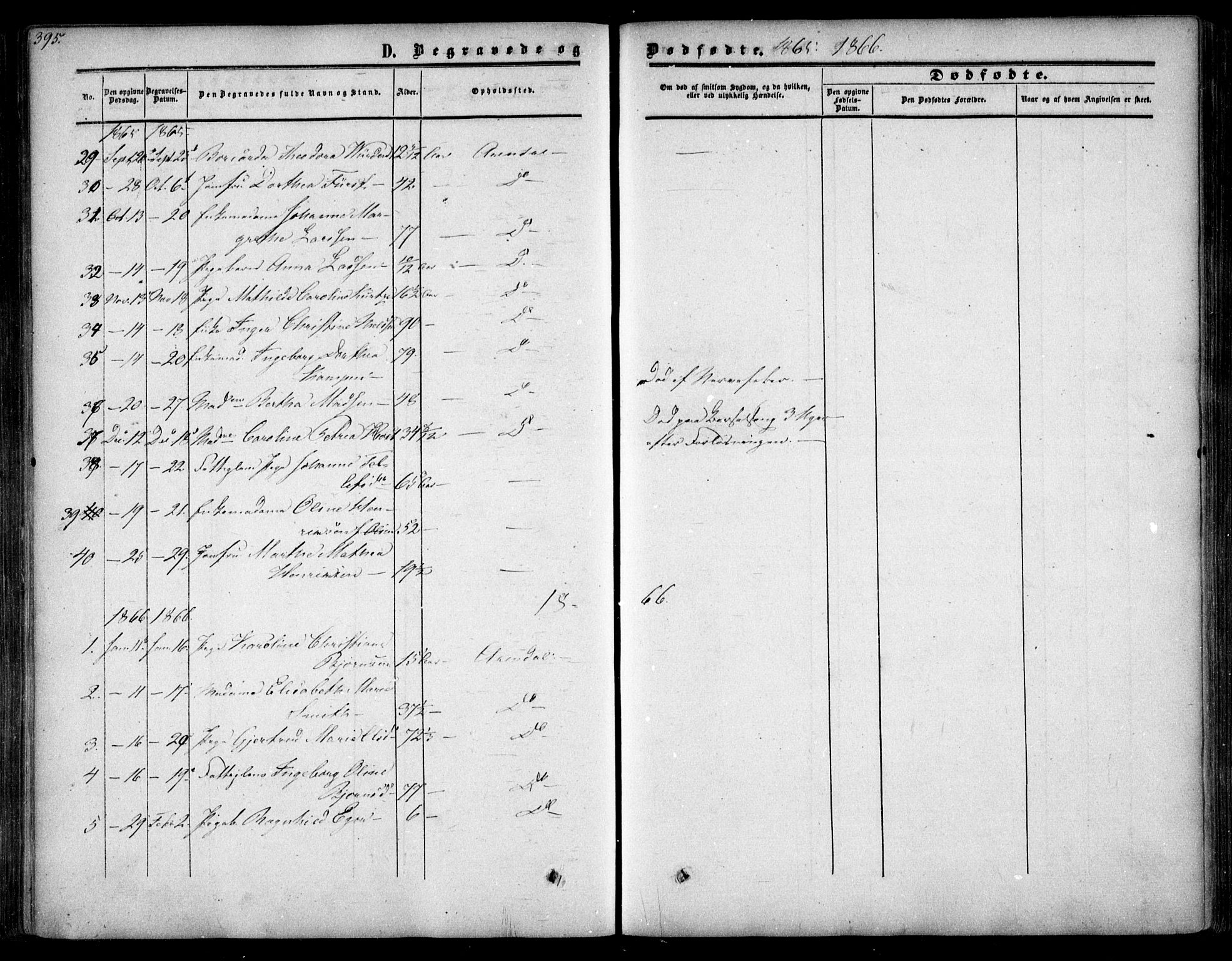 Arendal sokneprestkontor, Trefoldighet, AV/SAK-1111-0040/F/Fa/L0006: Parish register (official) no. A 6, 1855-1868, p. 395