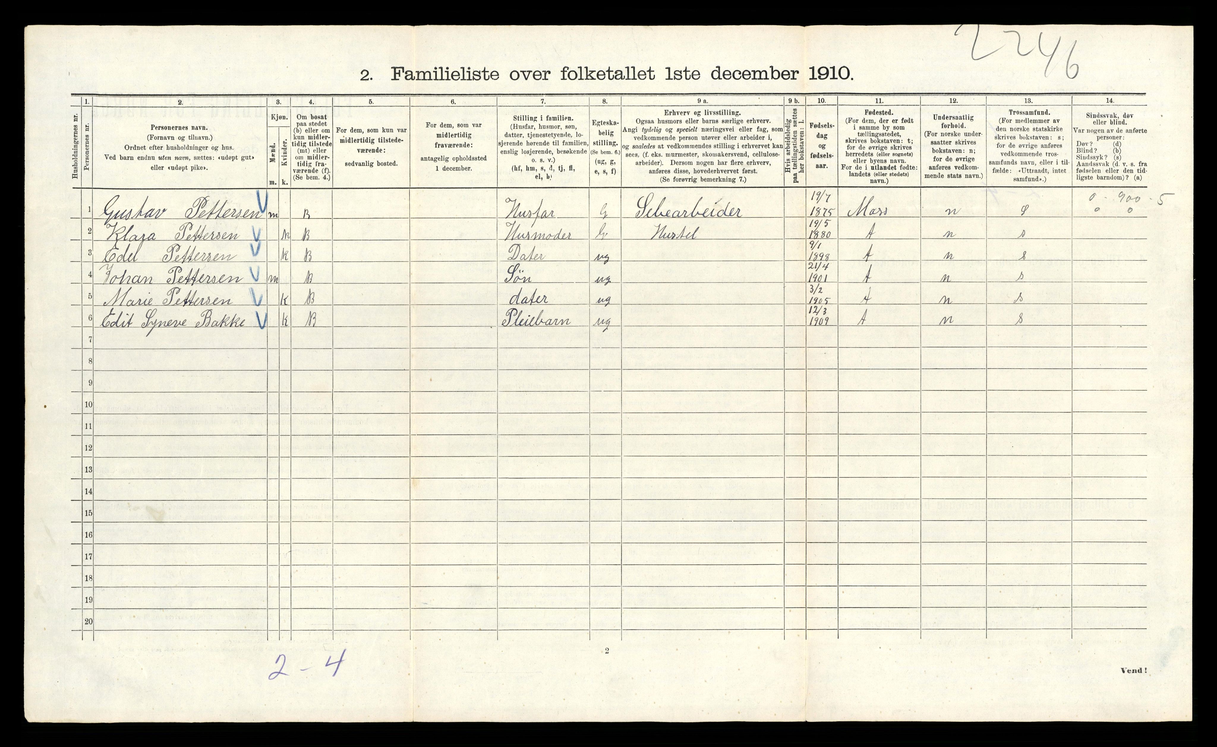 RA, 1910 census for Kristiania, 1910, p. 28756