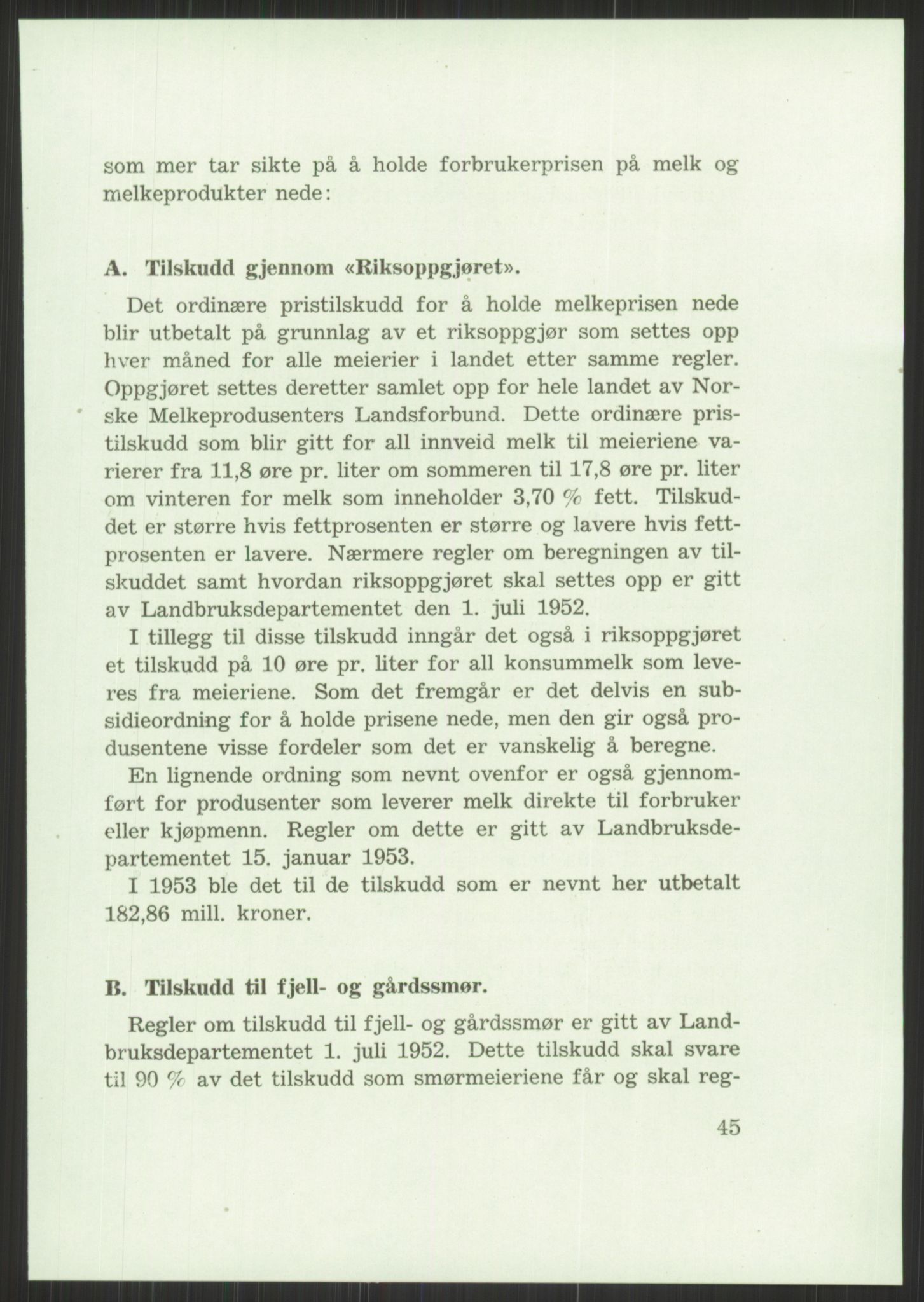 Høyres Hovedorganisasjon, RA/PA-0583/1/D/Dd/L0131: 21 Stortinget/23 Statsministeren. Regjeringen, 1951-1965, p. 1197