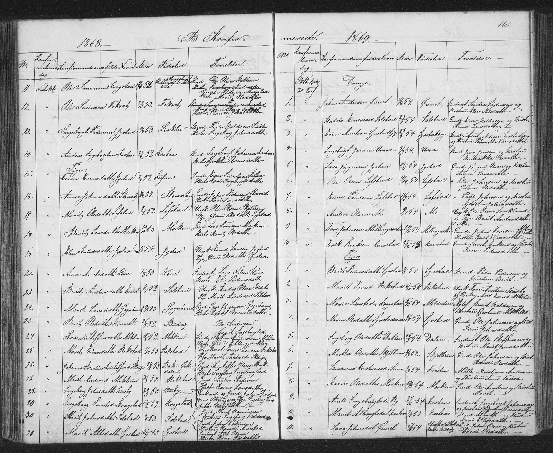 Ministerialprotokoller, klokkerbøker og fødselsregistre - Sør-Trøndelag, SAT/A-1456/667/L0798: Parish register (copy) no. 667C03, 1867-1929, p. 161