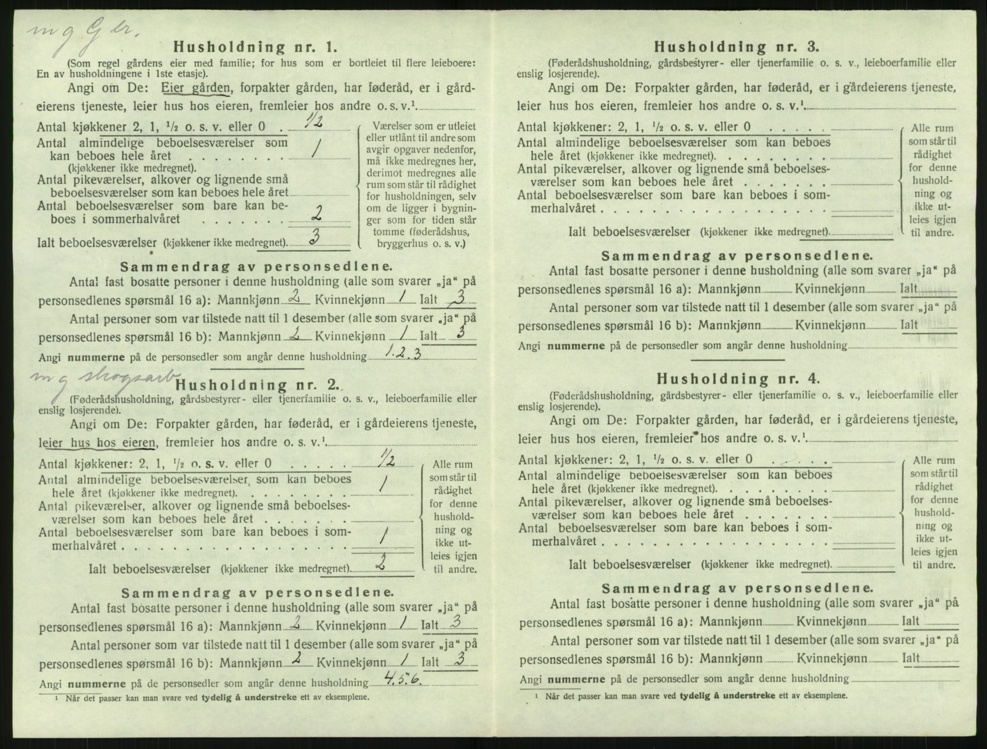 SAK, 1920 census for Fjære, 1920, p. 2106