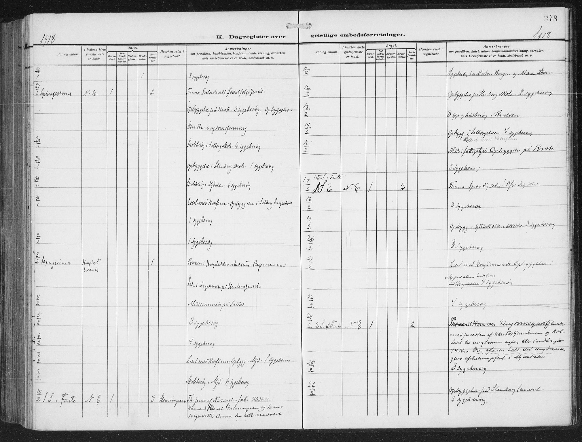 Nedre Eiker kirkebøker, AV/SAKO-A-612/F/Fa/L0007: Parish register (official) no. 7, 1912-1918, p. 378