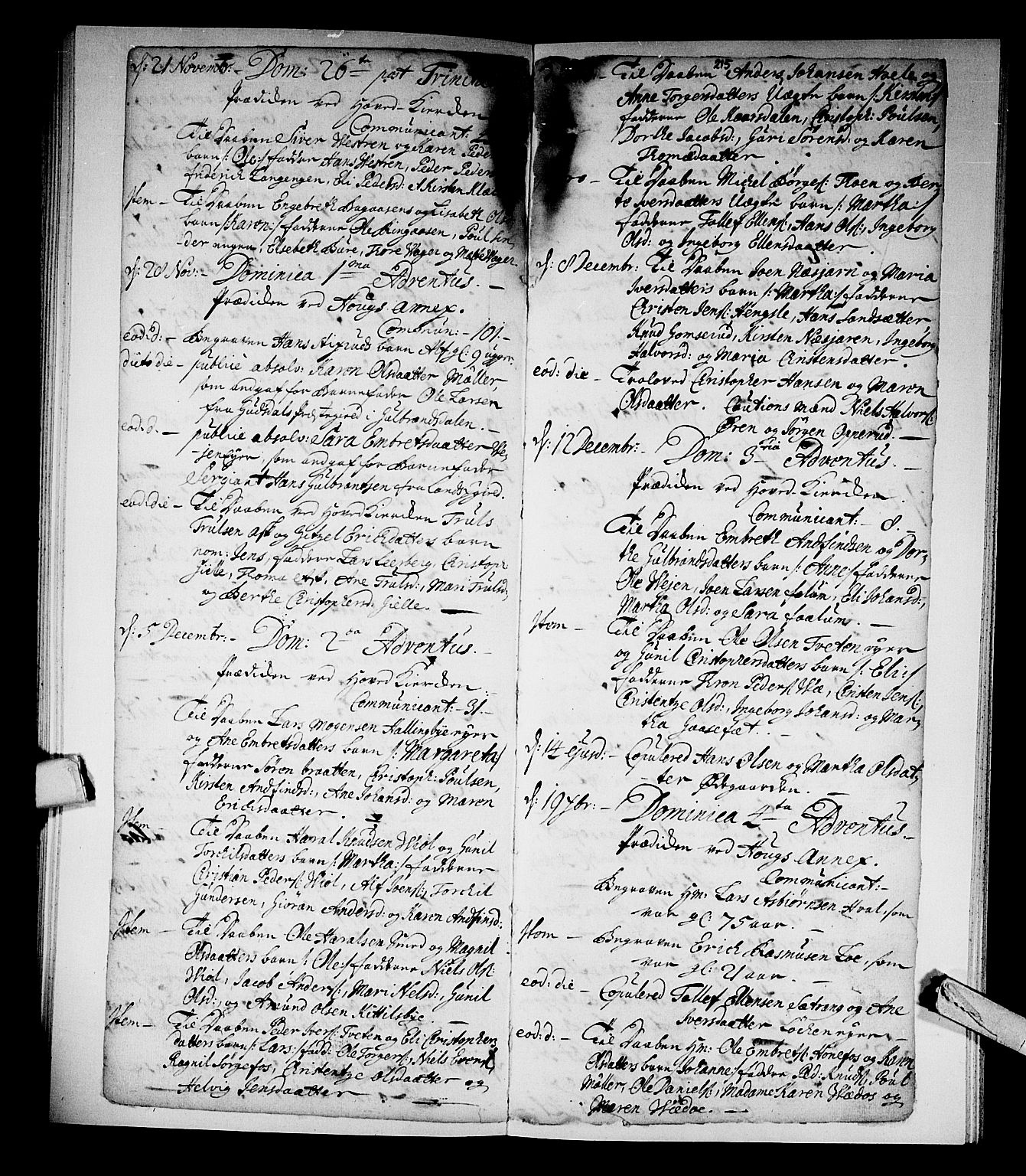 Norderhov kirkebøker, AV/SAKO-A-237/F/Fa/L0002a: Parish register (official) no. 2A, 1716-1725, p. 214-215