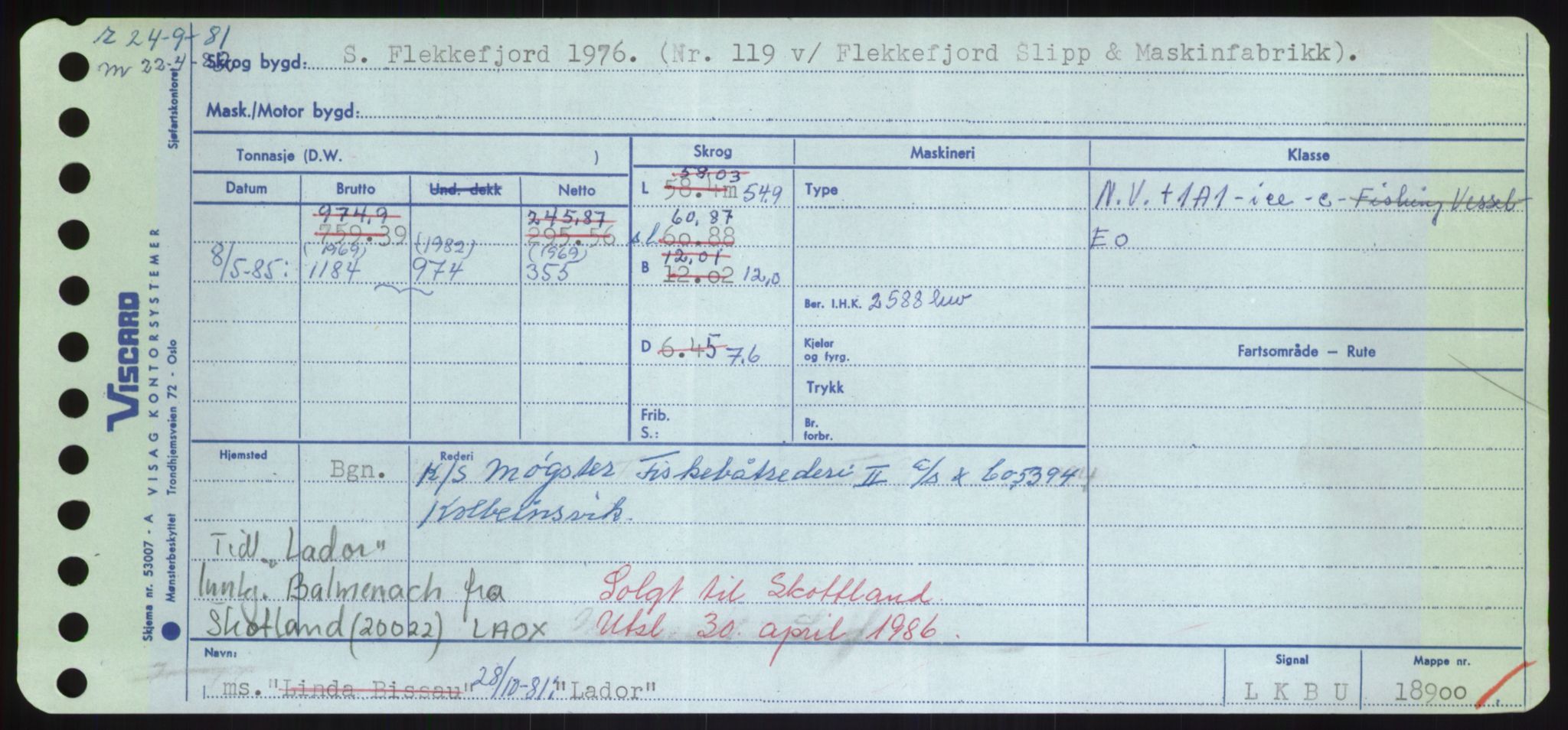 Sjøfartsdirektoratet med forløpere, Skipsmålingen, RA/S-1627/H/Hd/L0022: Fartøy, L-Lia, p. 47