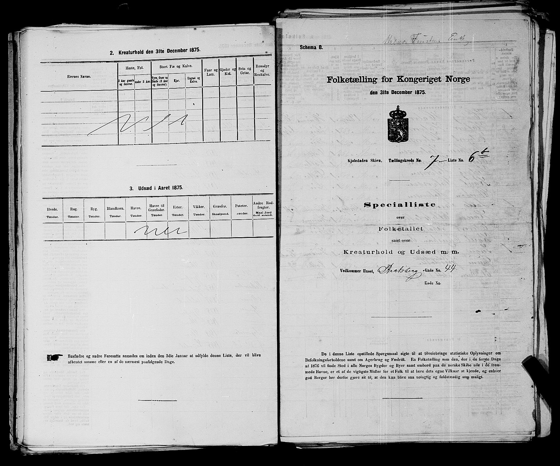 SAKO, 1875 census for 0806P Skien, 1875, p. 1051