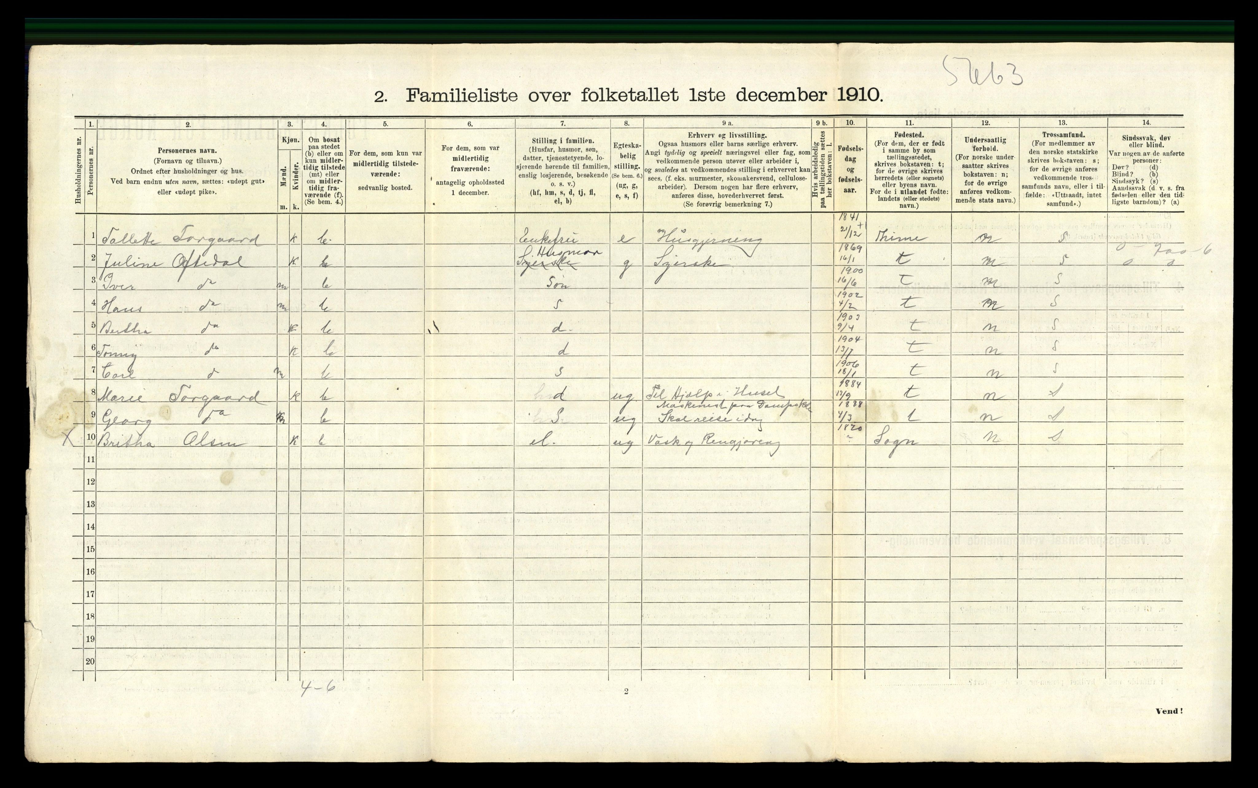 RA, 1910 census for Stavanger, 1910, p. 685