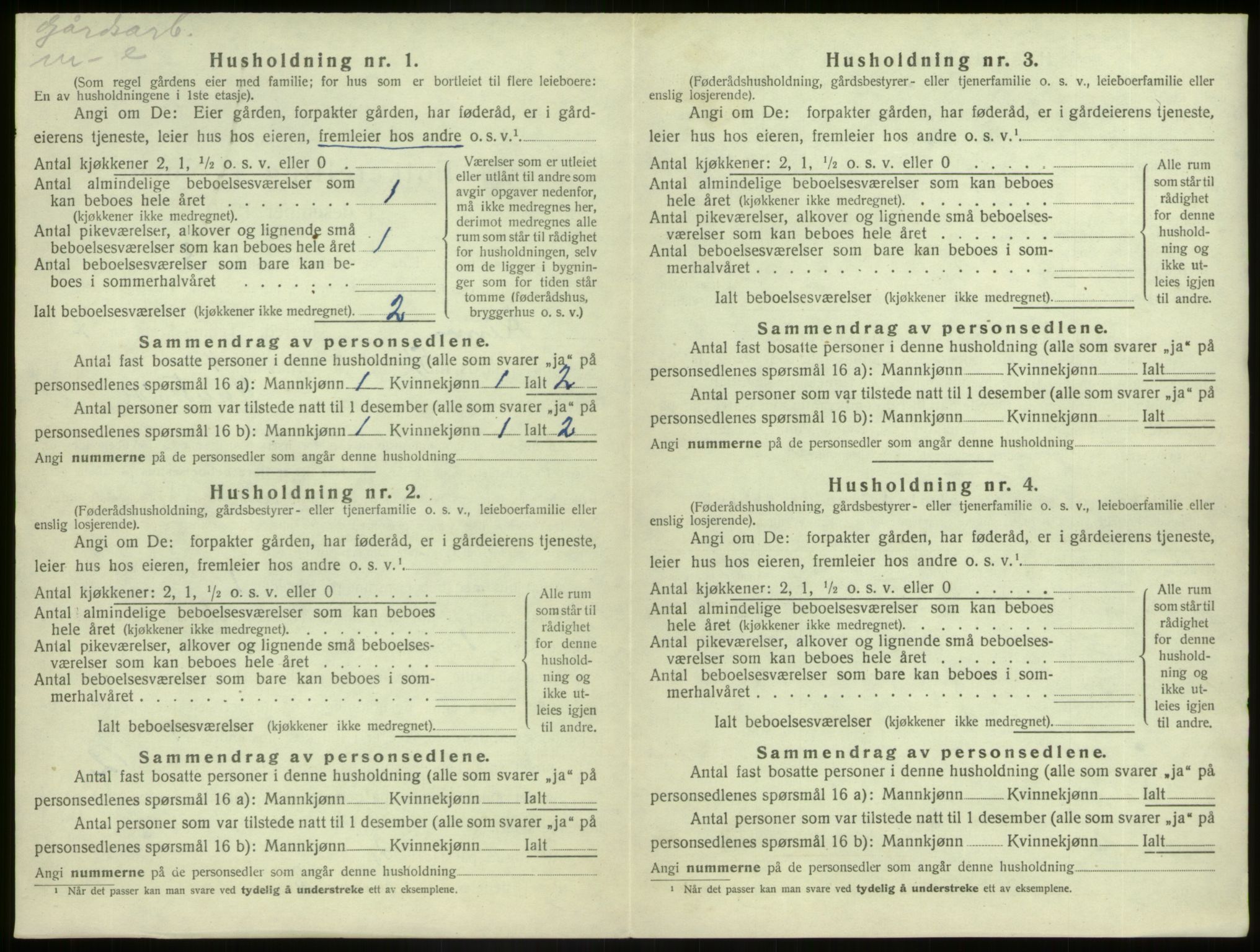 SAB, 1920 census for Kinn, 1920, p. 1221