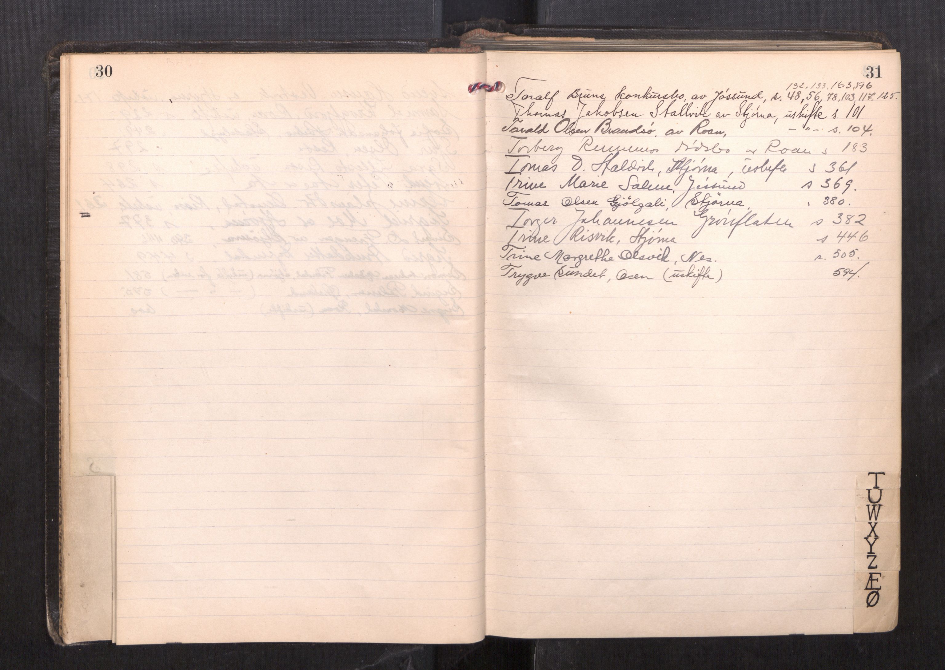 Fosen sorenskriveri, AV/SAT-A-1107/1/3/3B/L0016: Skiftebehandlingsprotokoll, 1932-1936, p. 30-31