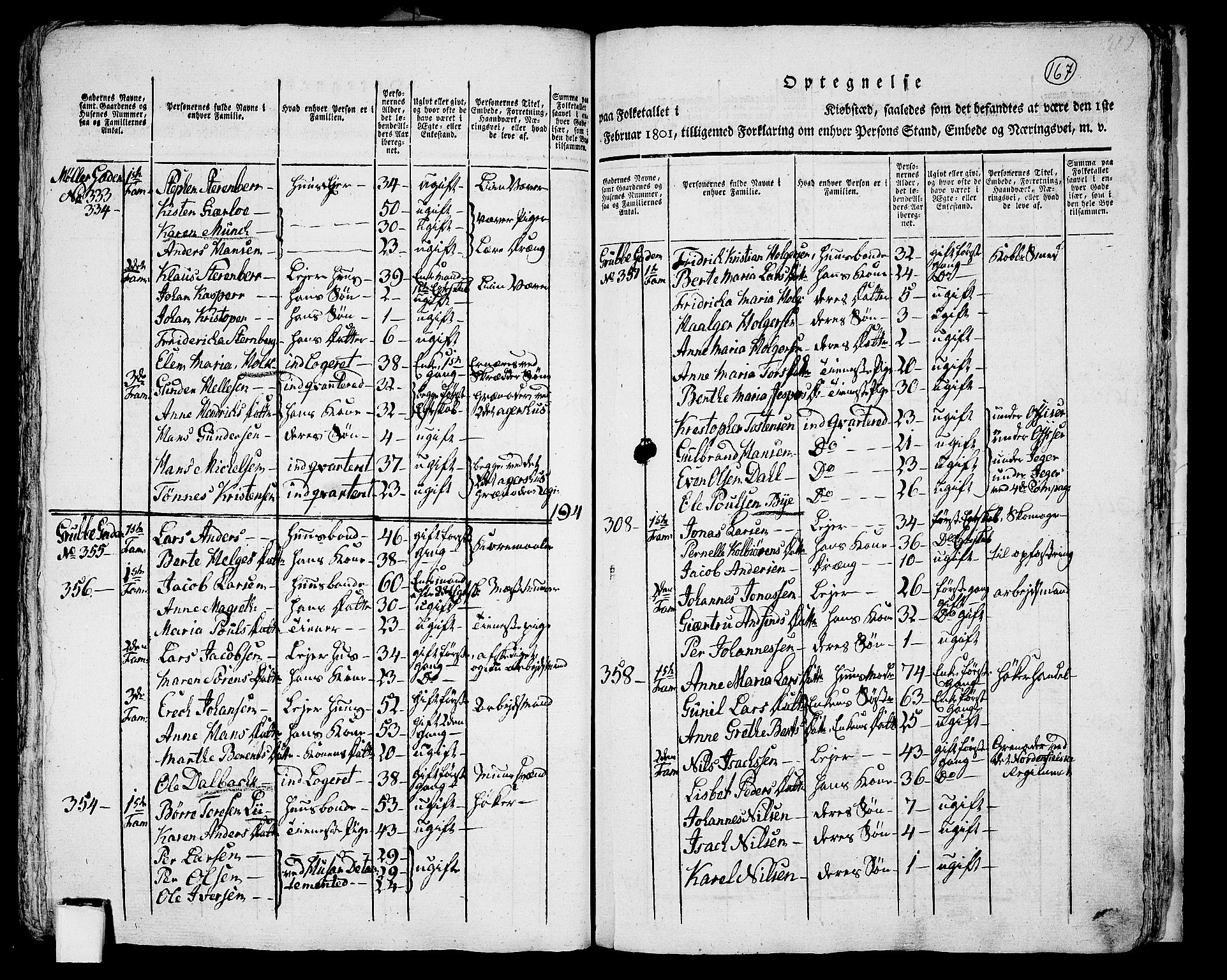 RA, 1801 census for 0301 Kristiania, 1801, p. 166b-167a