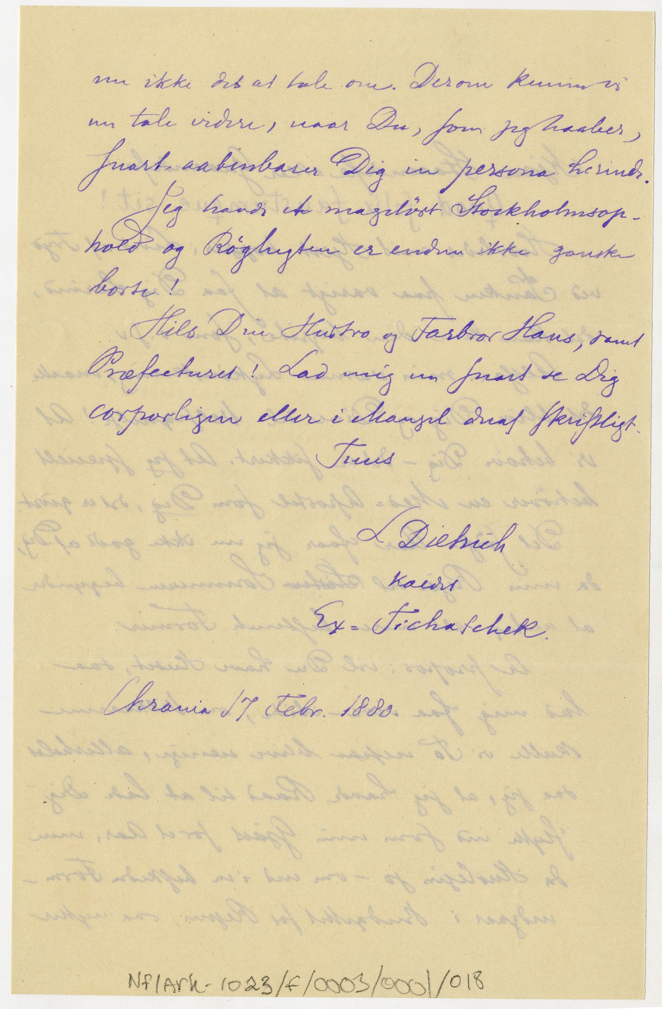 Diderik Maria Aalls brevsamling, NF/Ark-1023/F/L0003: D.M. Aalls brevsamling. D - G, 1797-1889, p. 32